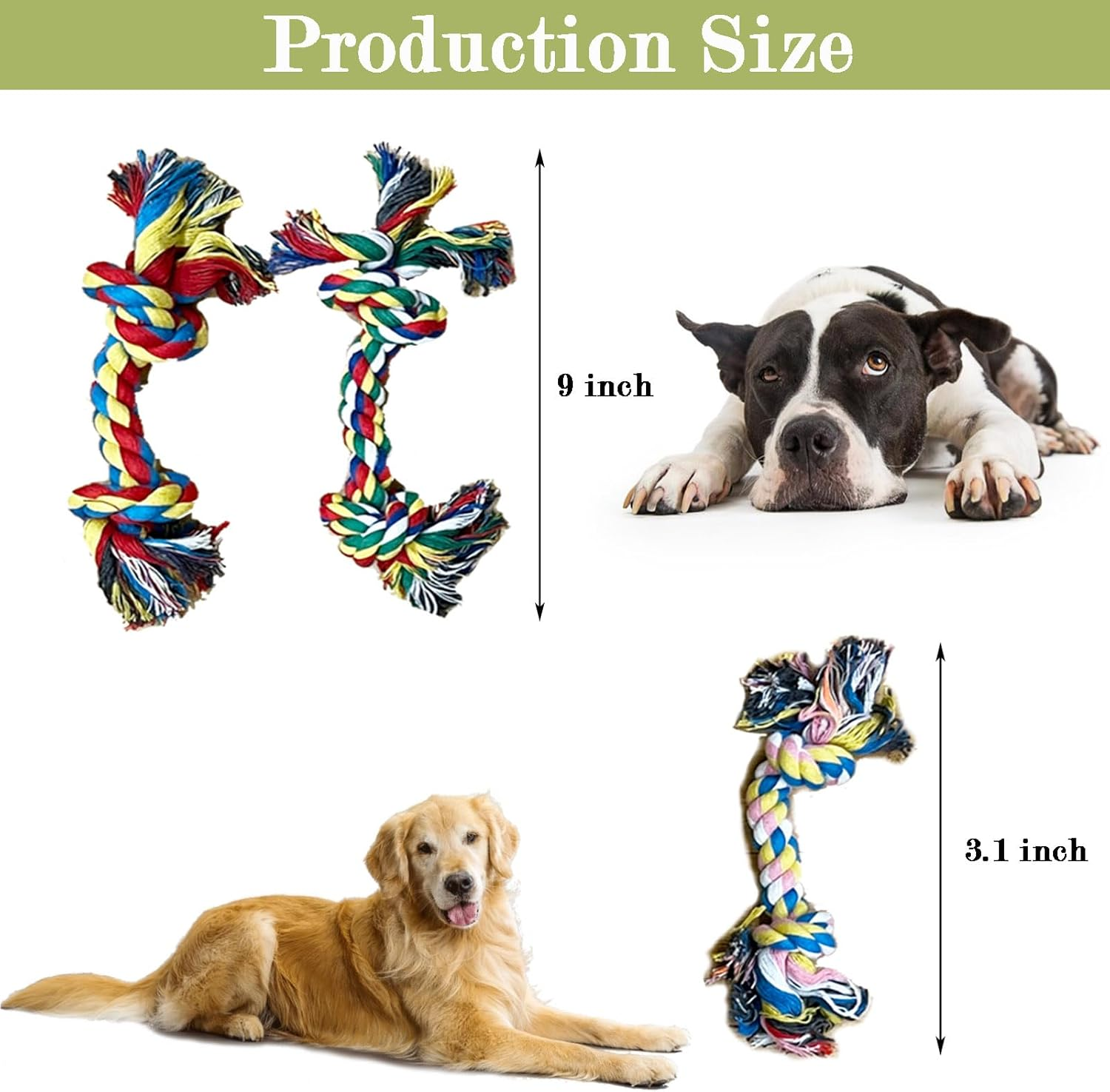 9Pack Dog Rope Toy,Aggressive Chew Toys for Large Dogs,Dog Toys for Large and Medium Dogs,Durable Dog Toys for Aggressive Chewers image number 2