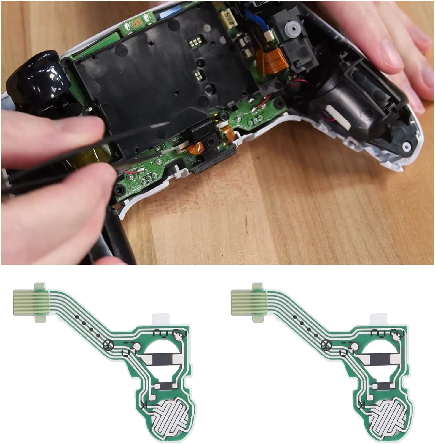 VGOL 4Pcs V2 Conductive Film Membrane Replacement Compatible with PS5 FPC Flexible Ribbon Cable Electronic Accessories Green