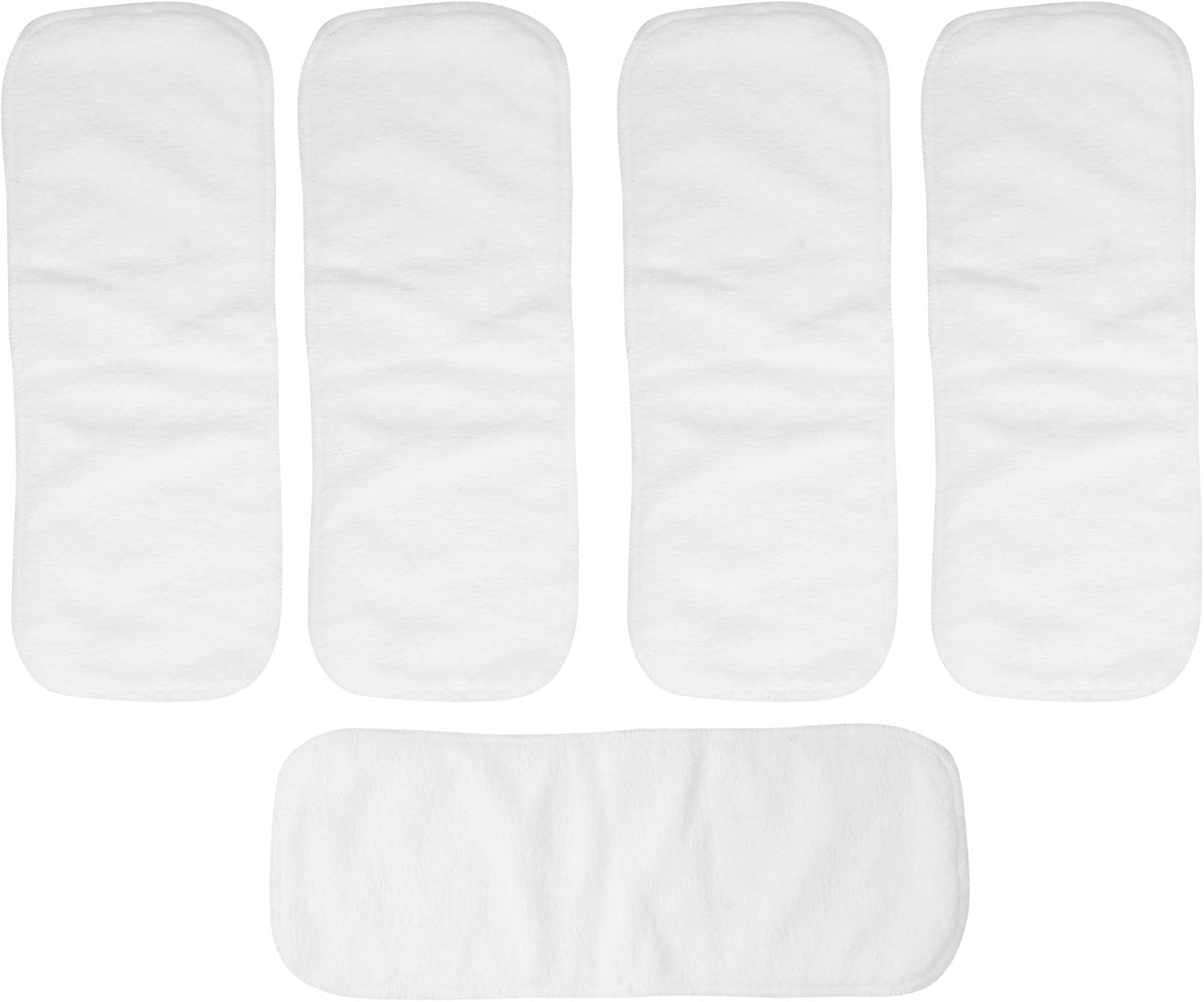 Baby Liner Inserts, 3‑Layer Super Absorbent Cloth Nappy Liners, Diapers Microfiber Baby Liner Inserts Reusable Baby Cloth for Baby Baby Bath Kids Children(Pack of Five, 35 * 13.5Cm) image number 3