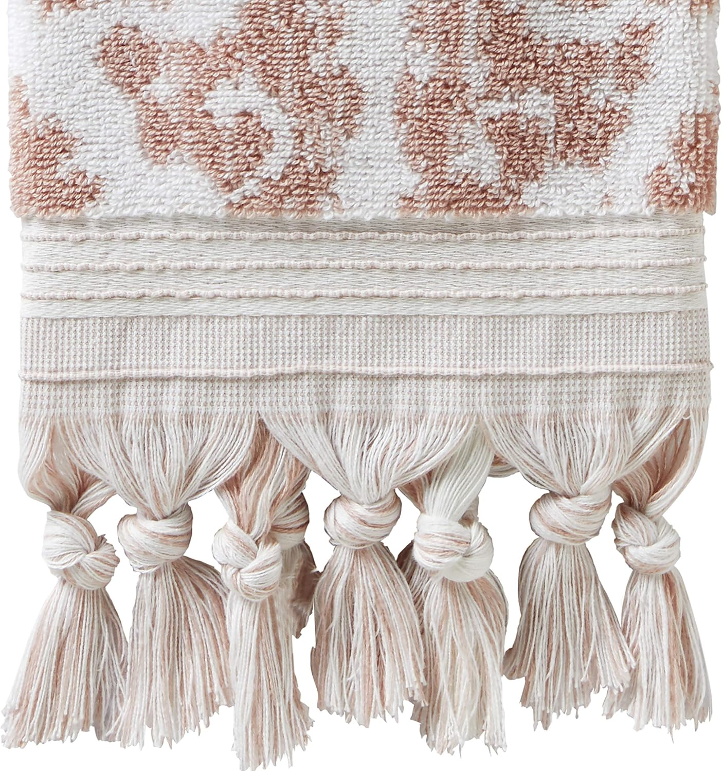 SKL Home by Saturday Knight Ltd. Mirage Fringe 100% Turkish Cotton Hand Towel Set, Blush