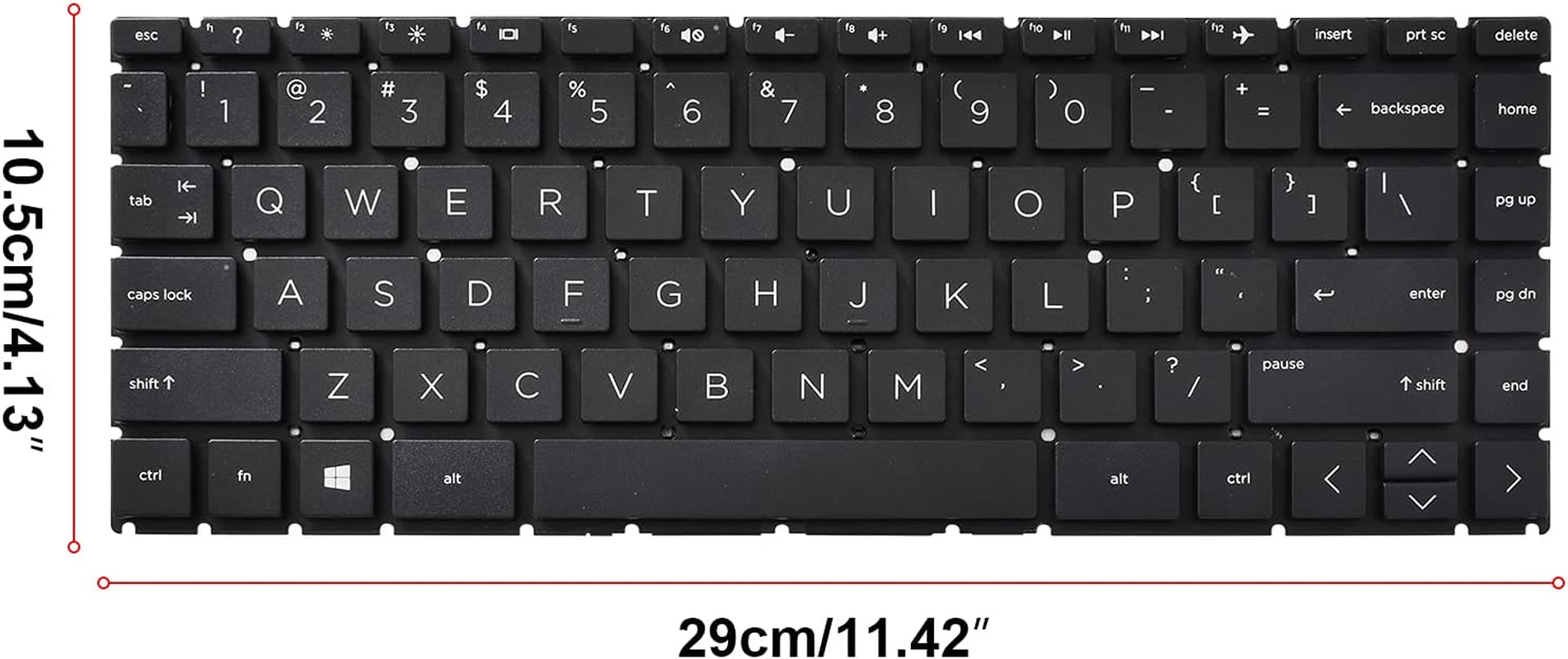 SUNMALL Replacement Keyboard Compatible with HP 14-CK 14-CD 14-Cm 14-DG 1 Black US Layout (Black without Backlit) image number 5