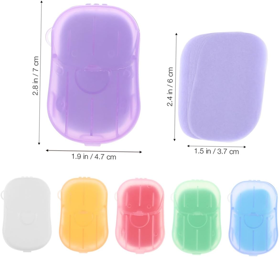 UPKOCH 12 Boxes Portable Travel Soap Sheets Water-Soluble Hand Wash Soap for Camping Hiking and Outdoor Activities Compact Foam Paper for Convenient Cleaning