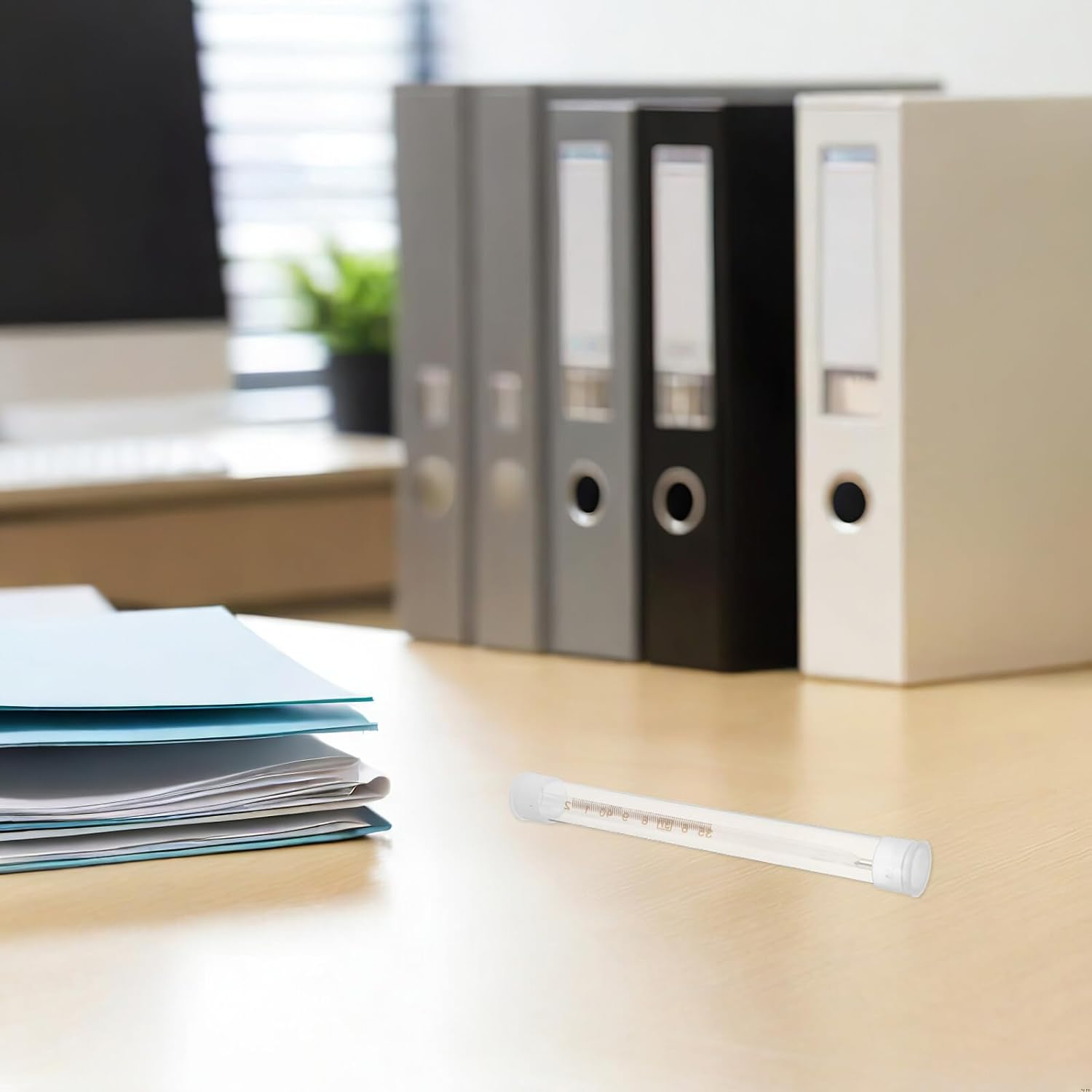 10Pcs Transparent Thermometer Protective Case round Tube Organizer for Thermometer Storage Splash-Resistant Portable Travel Needle Holder for Home and Clinic Use image number 4