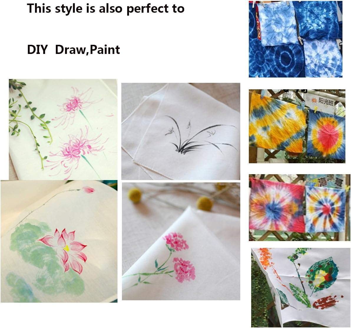 La Closure White Cotton Scalloped Edge Handkerchiefs Hankies -Square 30Cm image number 2