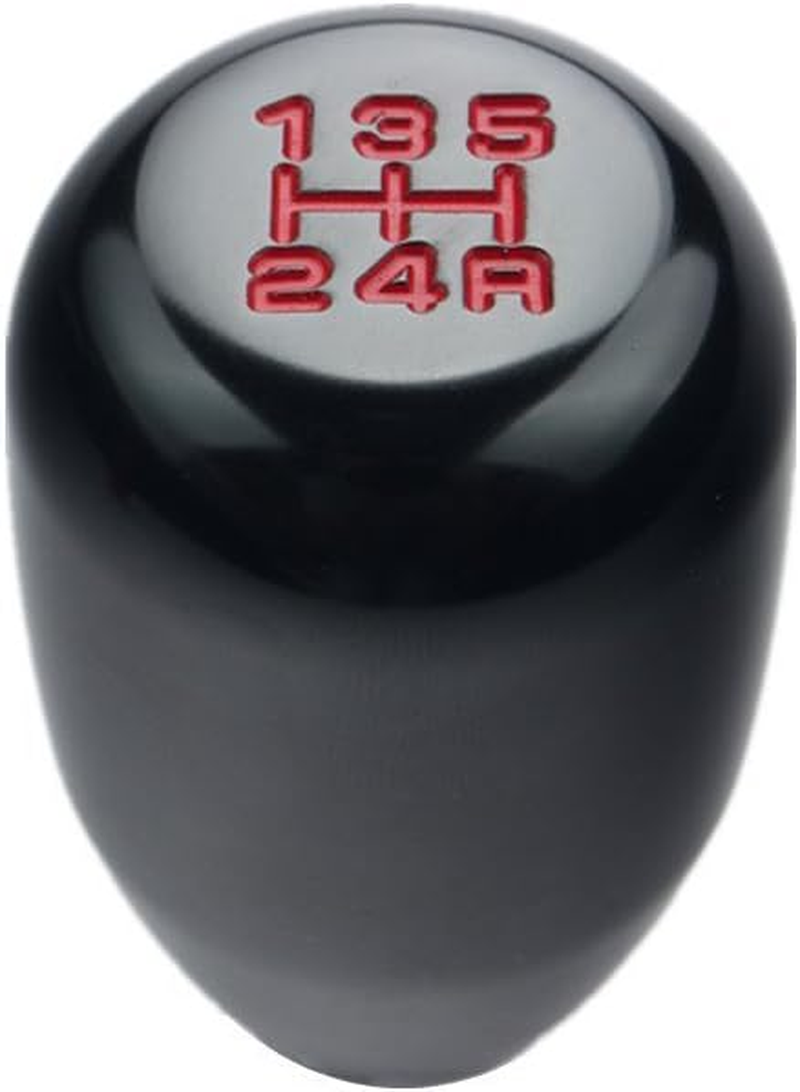 DEWHEL 5 Speed Manual Shift Knob M12X1.25 Screw on Aluminum for Subaru Toyota Scion Black