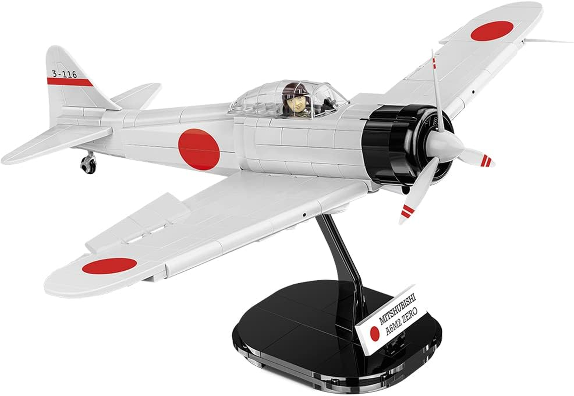 Cobi 1:32 Scale Historical Collection World War II Mitsubishi A6M2 Zero-Sen Fighter Plane 347-Pieces Building Block Kit