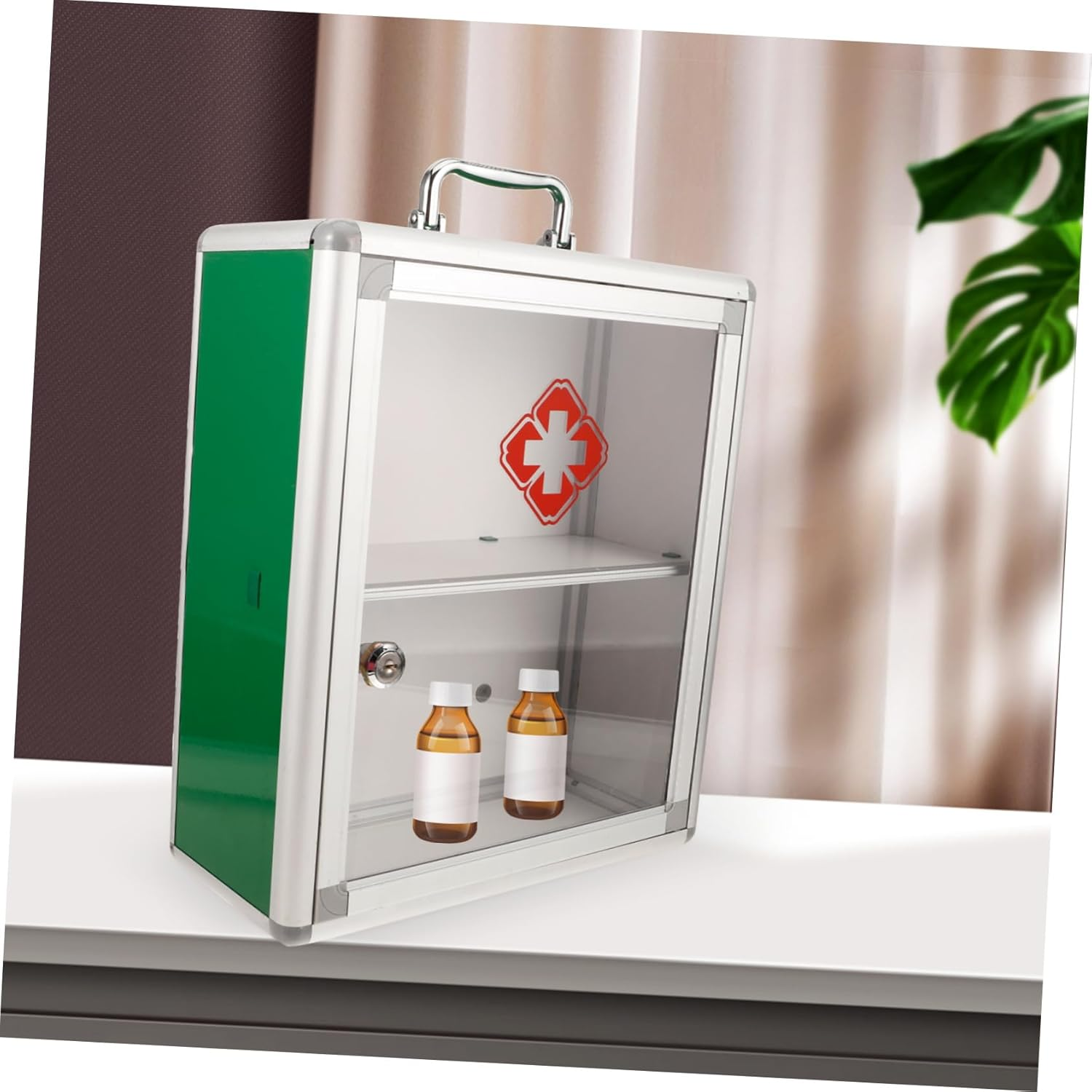BESTOYARD Wall Mount First Aid Case Cabinet Large Capacity Medicine Storage Organizer for Home Outdoors Durable Emergency for Family Sports and Business Use image number 4