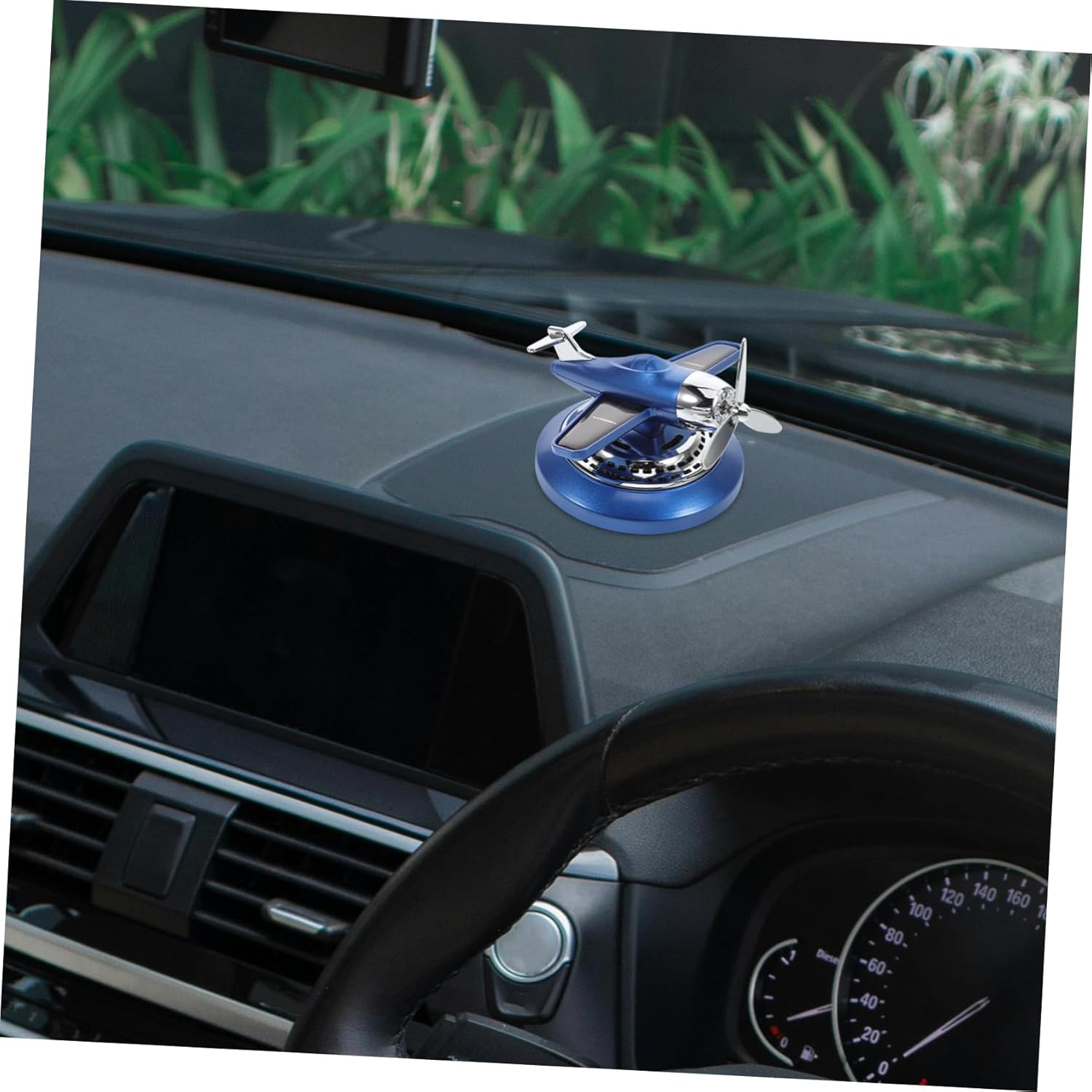 ULTECHNOVO Solar-Powered Car Air Freshener Helicopter Shape Solar Decor for Dashboard Aromatherapy image number 3