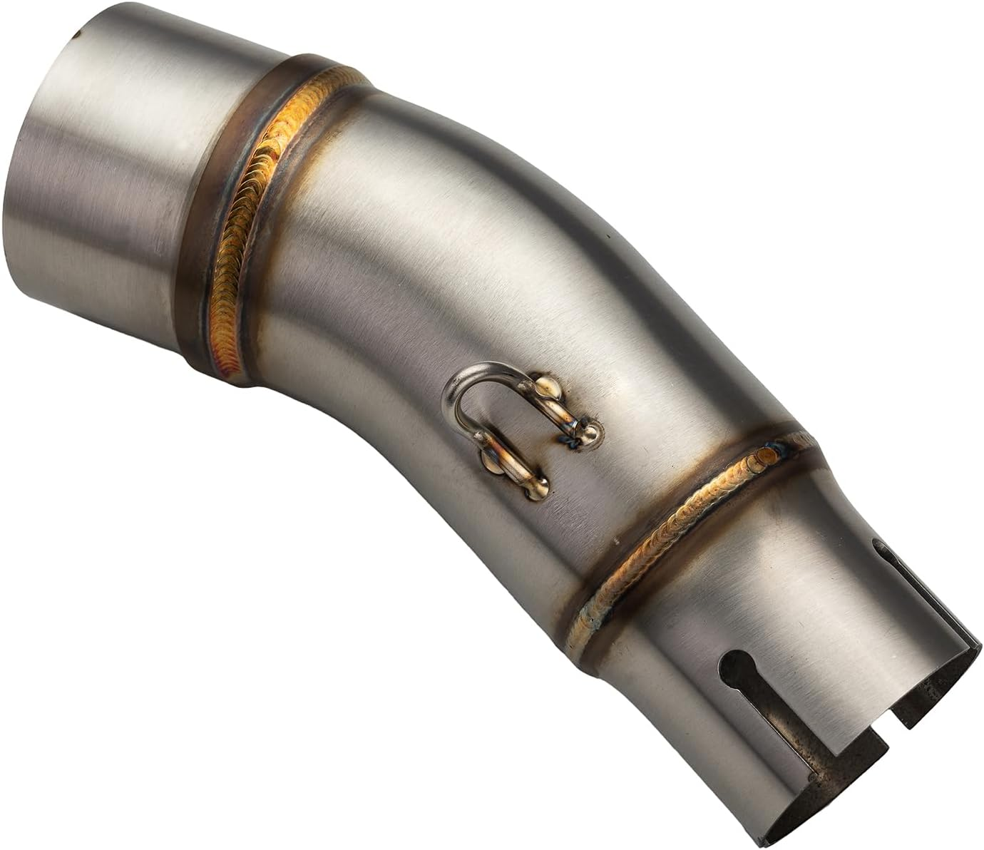 Motorcycle Exhaust Mid Pipe, Exhaust Muffler Adapter Connect Pipe with Clamps Compatible with Kawasaki EX250 EX300 Z250 Z300, Ninja 250 Ninja 300 2018-2022 Ninja 650 2018-2022 Ninja 400 Z400 2017-2022 image number 3