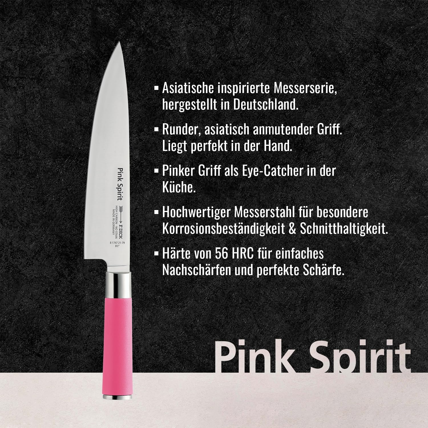 F.Dick Spirit Chef'S Knife, Pink, 21 Cm Blade Length image number 4