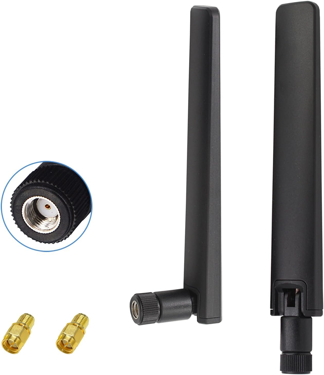 Wifi 6E Antenna Dual Band 2.4Ghz 5Ghz 5.8Ghz 12Dbi MIMO RP-SMA Connector for Wifi WLAN Router Wireless Network Card USB Adapter Security IP Camera Video Surveillance Monitor Bluetooth Antenna image number 3