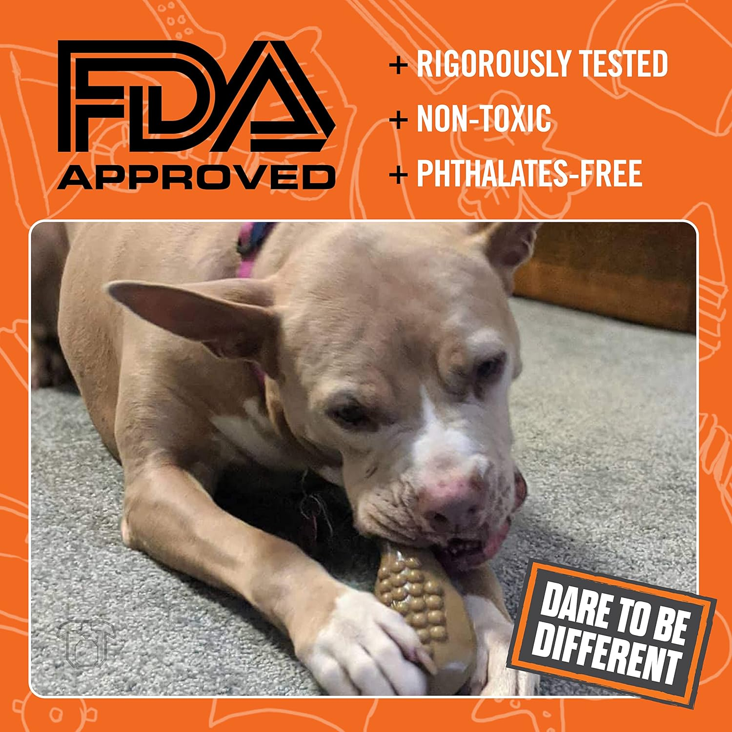 BULLYMAKE Nylon Turkey Leg Chew Toy for Dogs | Durable Dog Toy for Aggressive Chewers | Made in USA image number 3