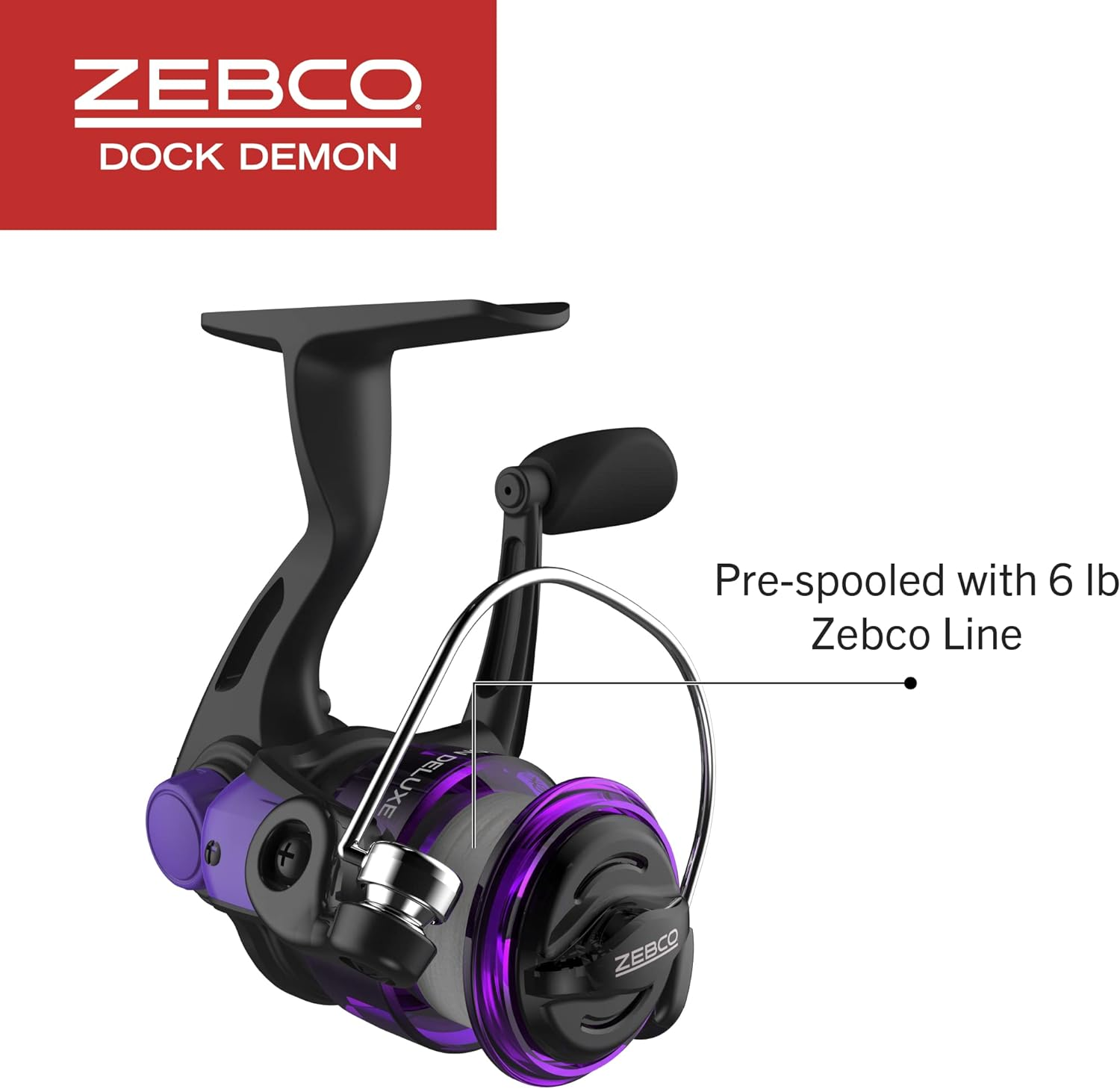 Zebco Dock Demon Spinning Reel or Spincast Reel and Fishing Rod Combo, 30-Inch Durable Fiberglass Rod, Quickset Anti-Reverse Fishing Reel image number 5