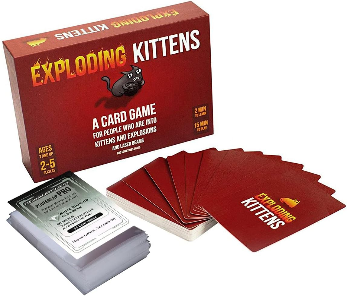 The Bundle Pack | Exploding Kittens Card Game | Original | +Free Card Sleeves | for 2-5 Players, 2 Min to Learn, 15 Min to Play | Original Super Value Pack image number 3