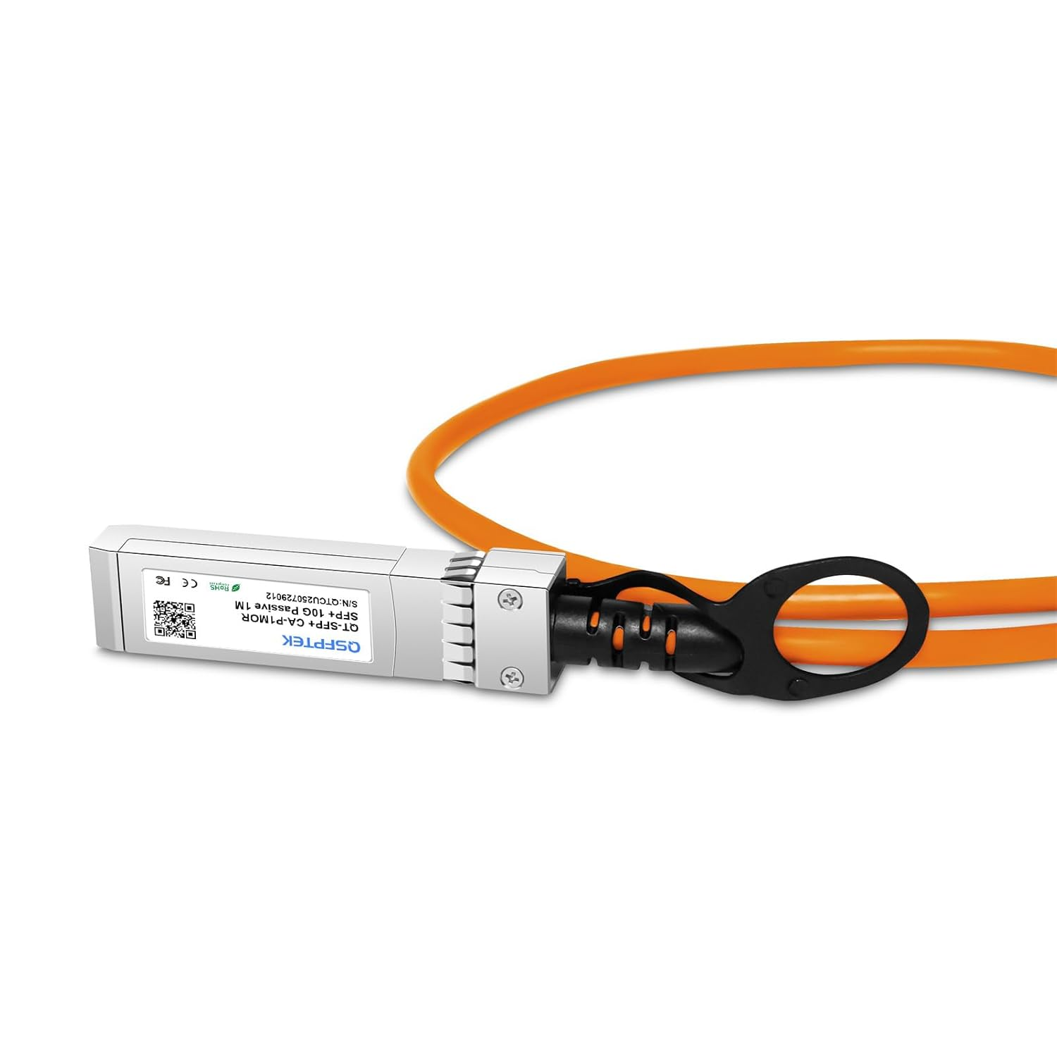 Orange 10G SFP+ DAC Cable, 1M (3Ft) Passive Direct Attach Copper Twinax Cable for Cisco SFP-H10GB-CU1M, Ubiquiti, D-Link, Netgear, Mikrotik, Open Switch Devices image number 4