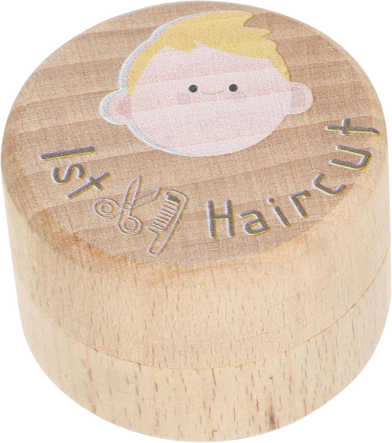 NOLITOY Lanugo Memorial Box Wooden Haircut Keepsake for Boys Girls First Haircut Memory Storage Container Nursery Birthday image number 4