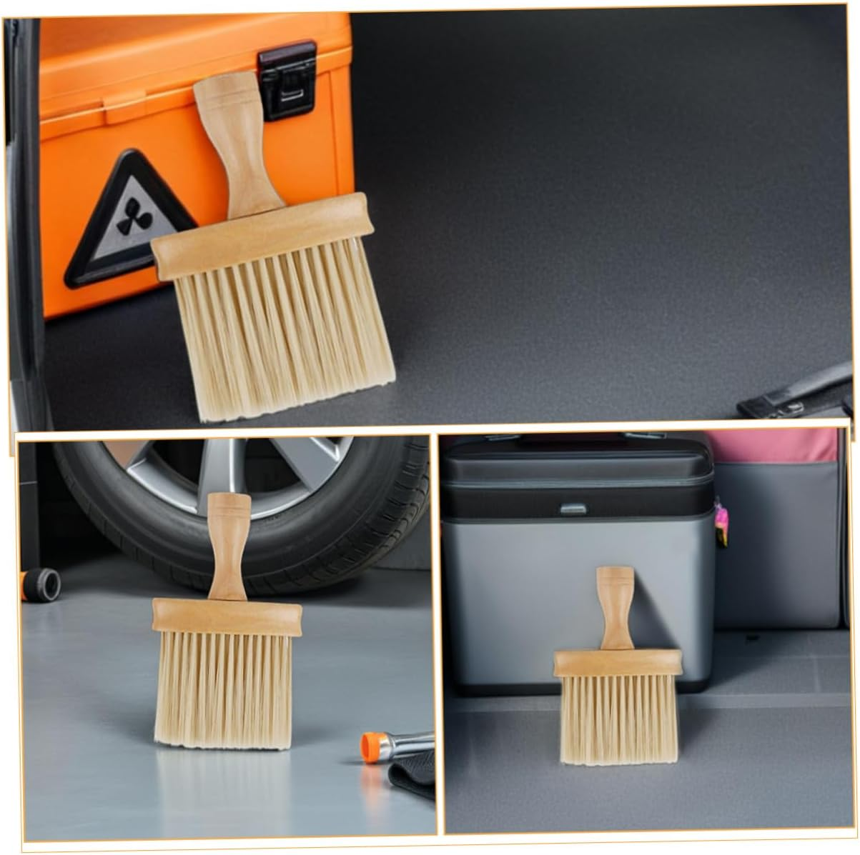 KAILIKETIY 3Pcs Car Air Vent Cleaning Brushes Soft Bristles Multi-Functional Detailing Tool for Automotive Interior Air Conditioner Outlet Dust Remover Flexible Compact Design image number 2