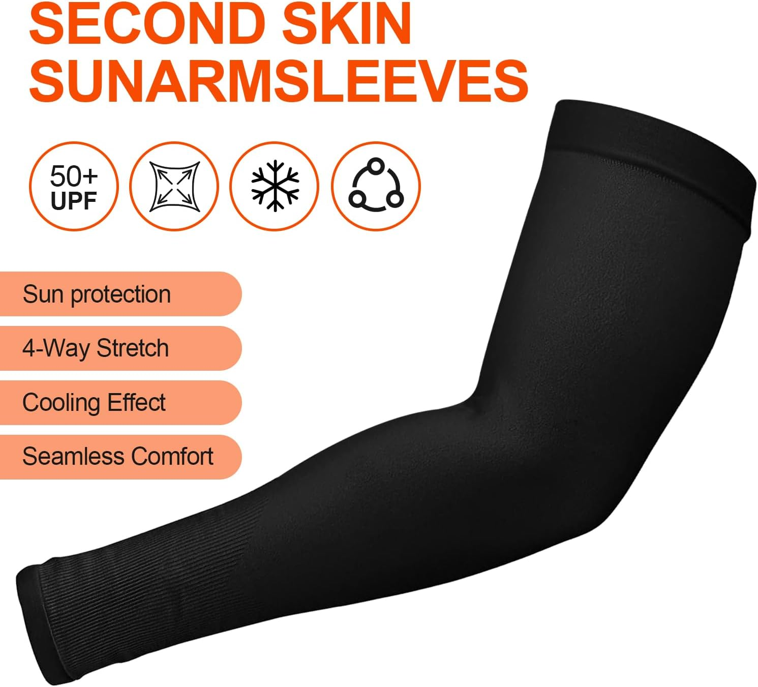 [4 Pairs ] plus Size Arm Sleeves for Women Men Youth|Upf 50 Arm Warmers UV Sun Protection Arm Cooling Sleeves, One Size Sun Protection Arm Sleeve Cover Tattoo image number 6