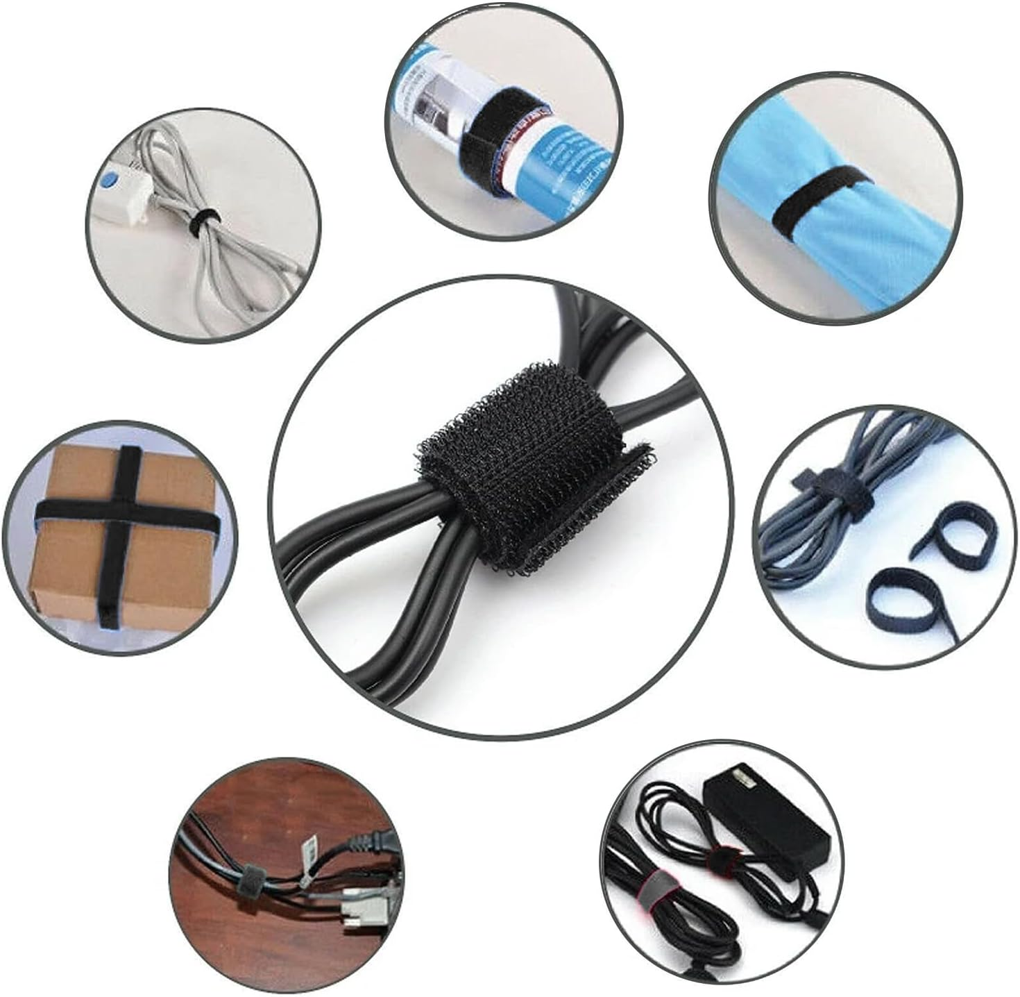 10M Hook & Loop Heavy Duty Strap Reusable Cable Ties Grip TV Tidy Organiser image number 3