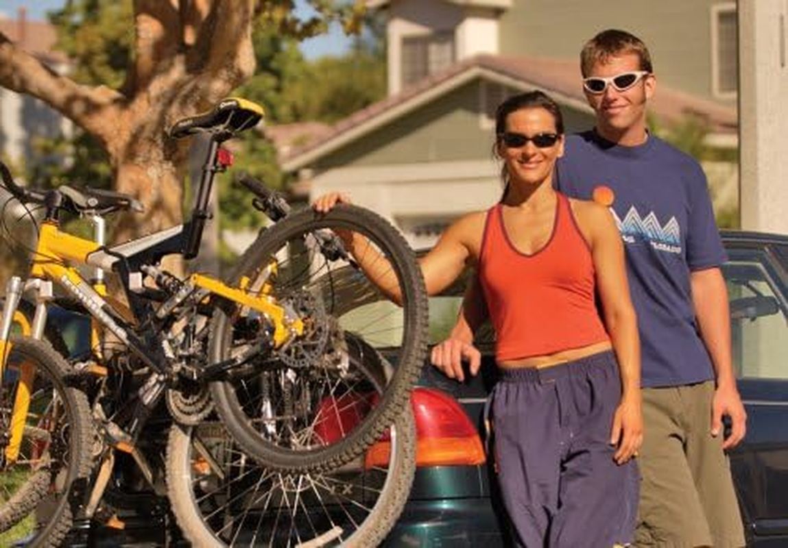 Allen Sports Deluxe 2-Bike Trunk Mount Rack, Model 102DB, Black/Silver, 23 X 15 X 4 Inches