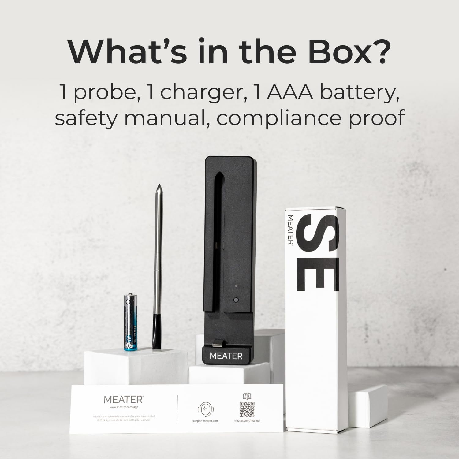 MEATER SE [New]: Smart Bluetooth Wireless Meat Thermometer Digital | 50+ Master Class Recipes in Free App | Internal & Ambient Temp | Ideal for Oven, Grill, Kitchen, BBQ, Smoker, Air Fryer, Sous Vide image number 3