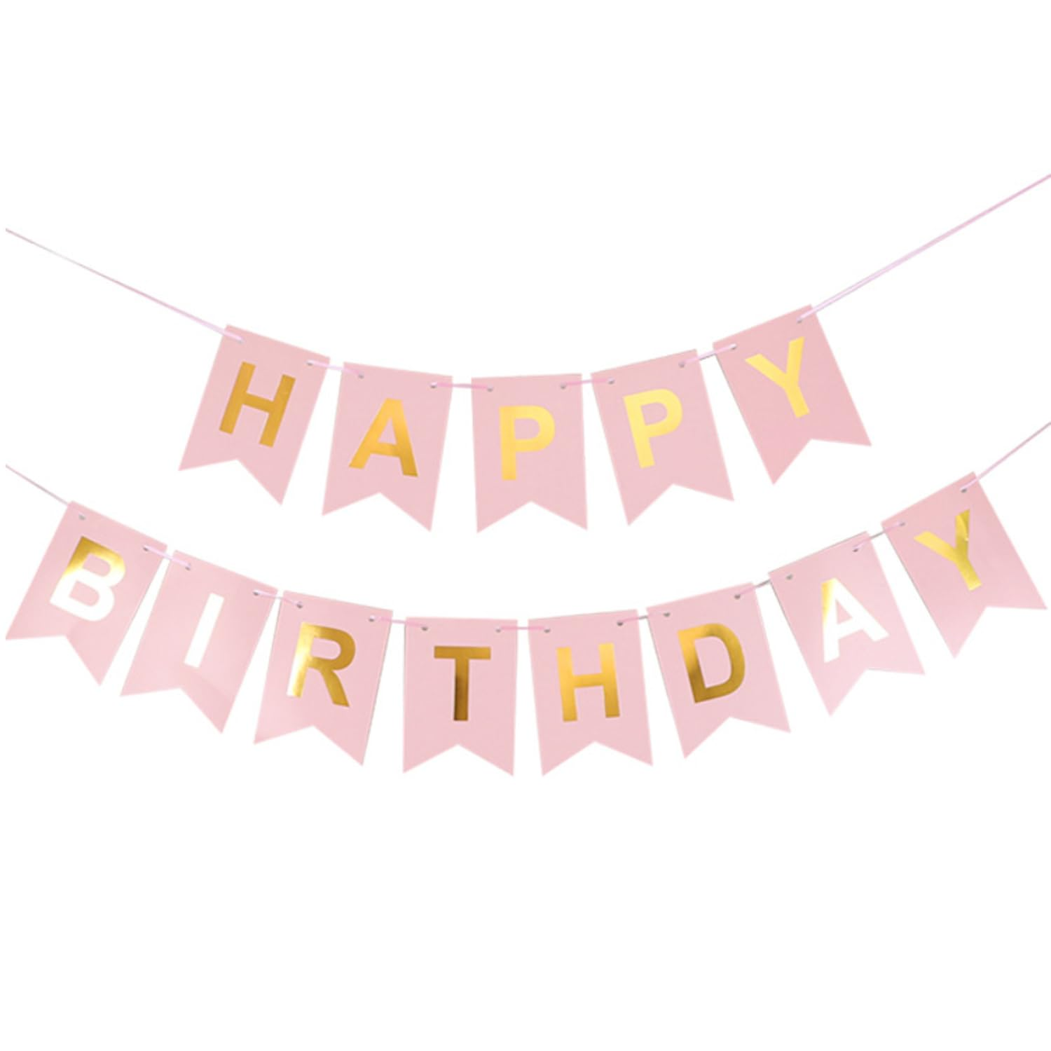 Haobase Happy Birthday Banner Birthday Garland Party Decorations 16Cm&times;20Cm (Black) image number 2