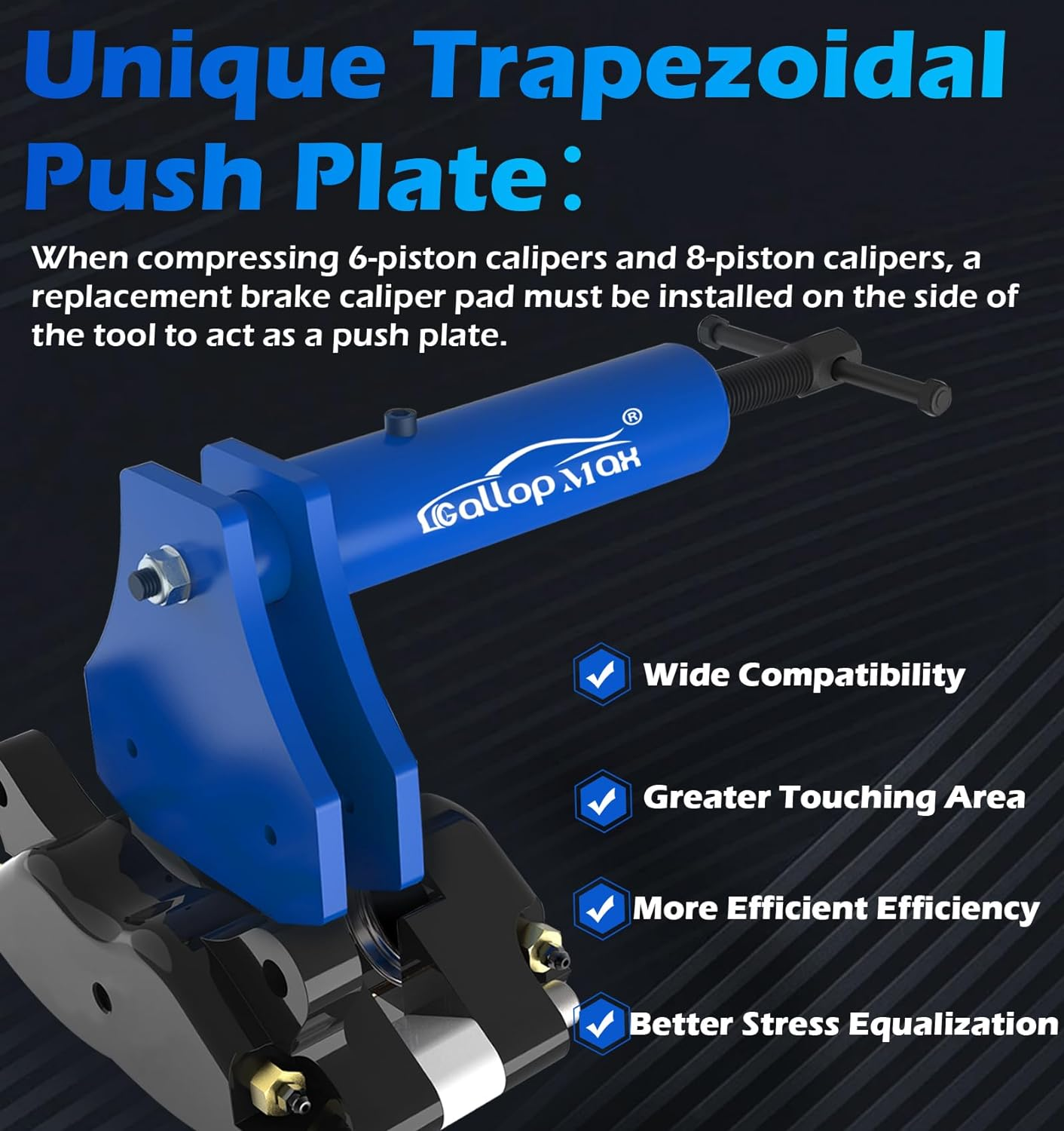 Multi Piston Brake Caliper Compression Tool Brake Caliper Press Tool Heavy Duty Brake Pad Spreader Tool, Patented image number 5