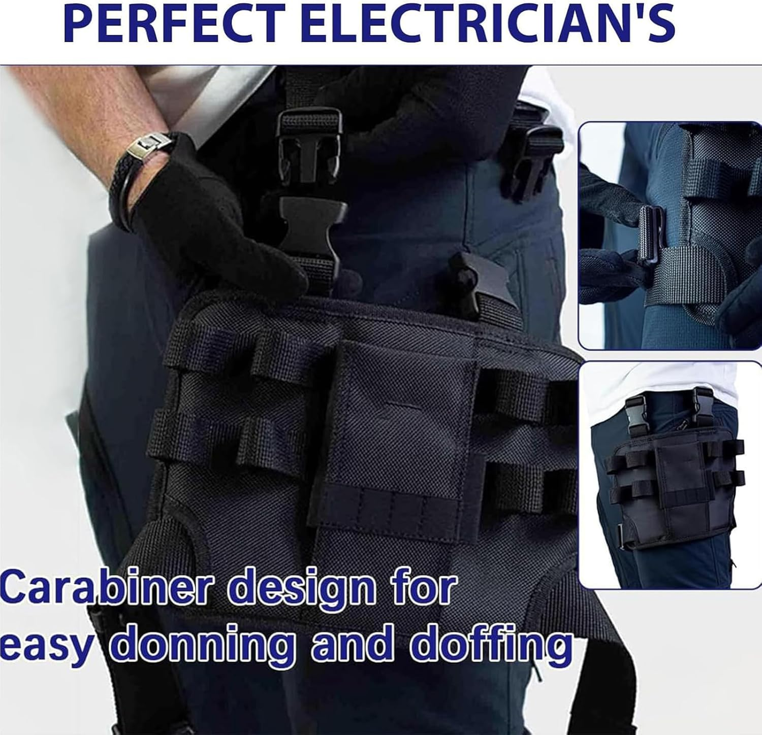 Holster Z Tool Pouch,Repair Tool Bag around Your Leg,Electrician Tool Pouch,Repair Tool Pouc,Portable Tool Waist Leg Bag,With Belt Clip for Carpenters Electricians Diyers image number 5