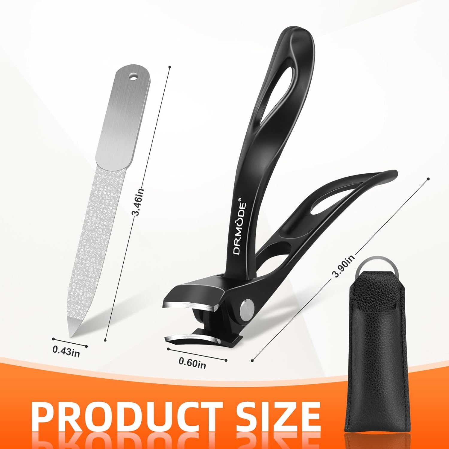 Angled Head Toe Nail Clippers for Thick Nails for Seniors, Slanted Large Toenail Clippers for Men with Wide Jaw, Heavy Duty Sharp Edgy Fingernail Clipper with Long Handle image number 3