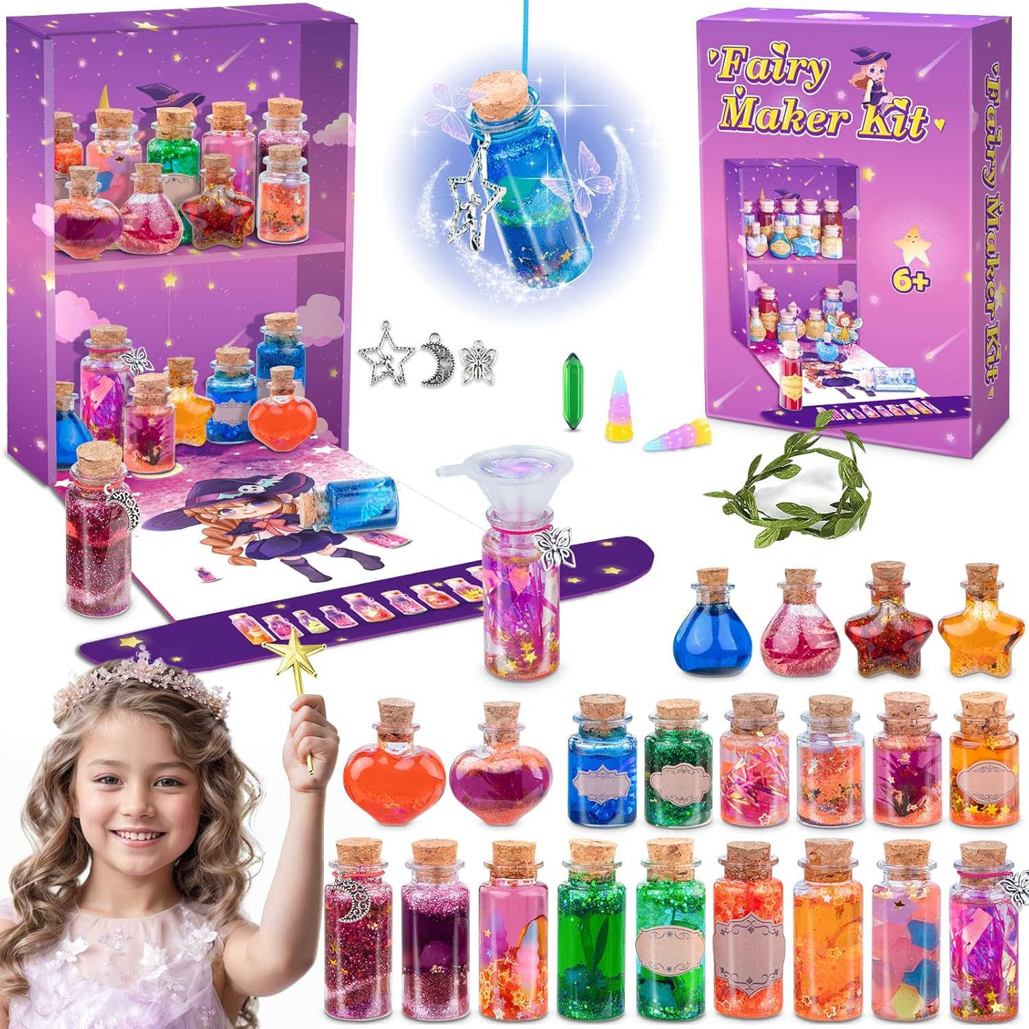 Fairy Magic Potions Kit for Kids, Fairymaker Arts and Crafts Kits for Kids, Creative DIY Fairy Toys & Magic Potions for 6 7 8 9 10 Years Old Girls, Ideal Christmas Birthday Fairy Gifts for Girls image number 2