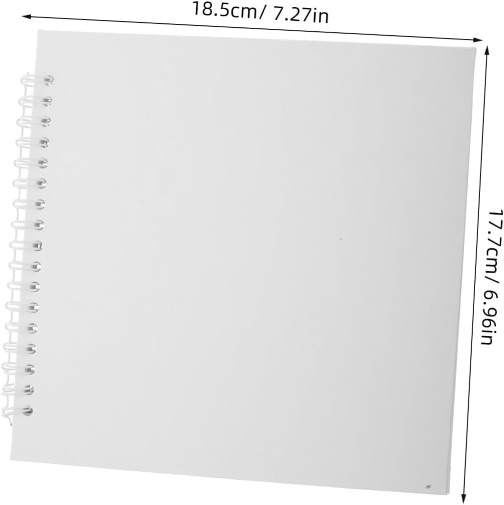 FIXOSHEE Blank Hardcover Scrapbook White Pages for Diy Photo Book Album Craft Projects - Khaki image number 6
