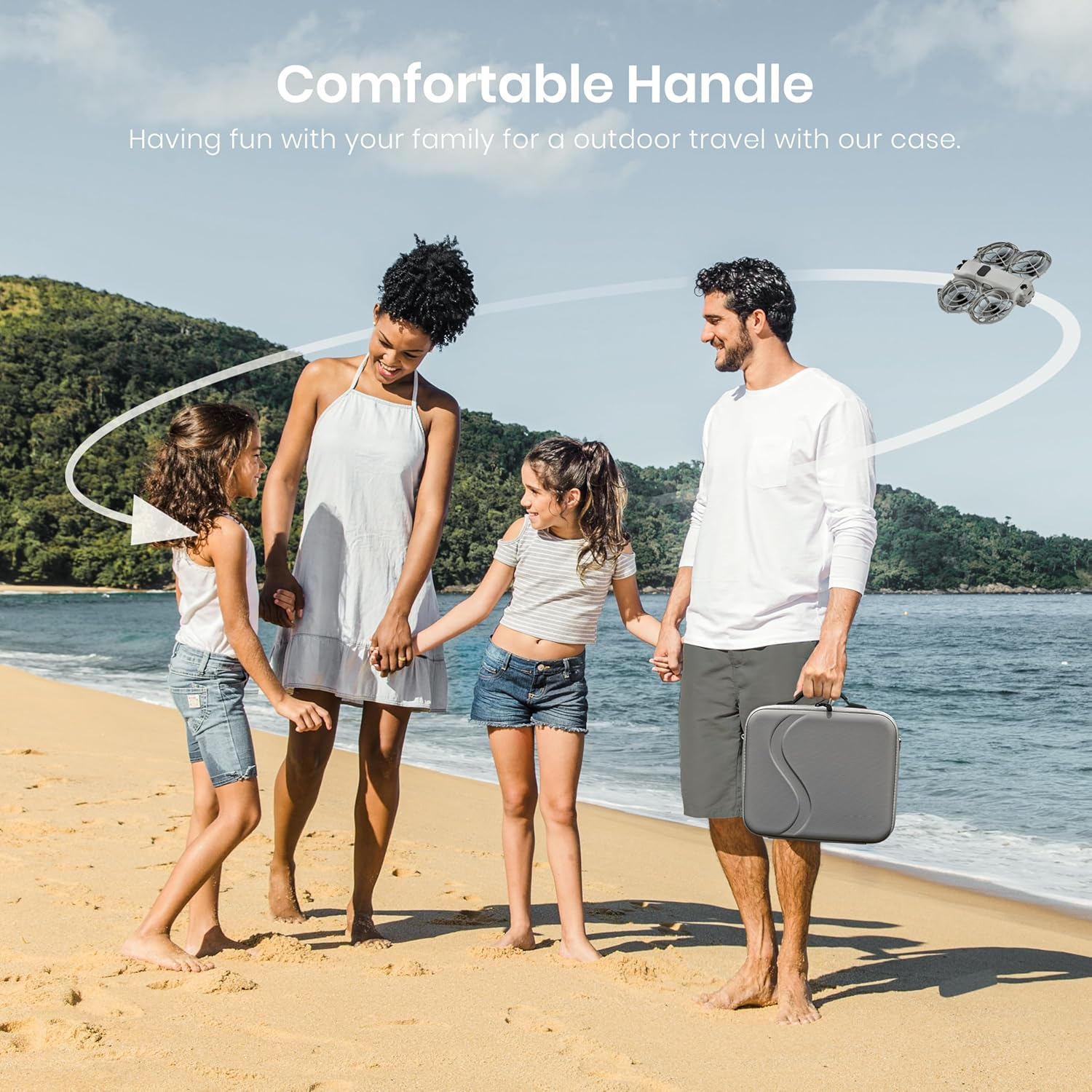 STARTRC Carrying Case for DJI Neo 2 Accessories, Portable PU Protective Shoulder Bag for DJI Neo 2 Fly More Combo, Compatible with RC-N3/RC-N Remote Controller image number 5