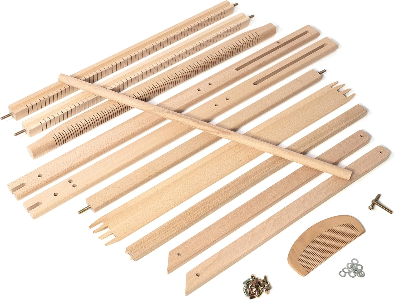 Wooden Weaving Loom - Large 23.4X18.5 Frame, Lift Up/Down, Adjustable Stand, Multi-Craft - Complete Kit image number 1