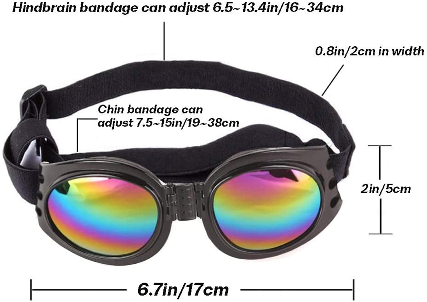 JIABEIUS Pet Goggles Dog Sunglasses, Dog Sunglasses Windproof Puppy Goggles Anti-Fog UV Protection Sun Glasses for Cat&Small Dogs (Pink) image number 1