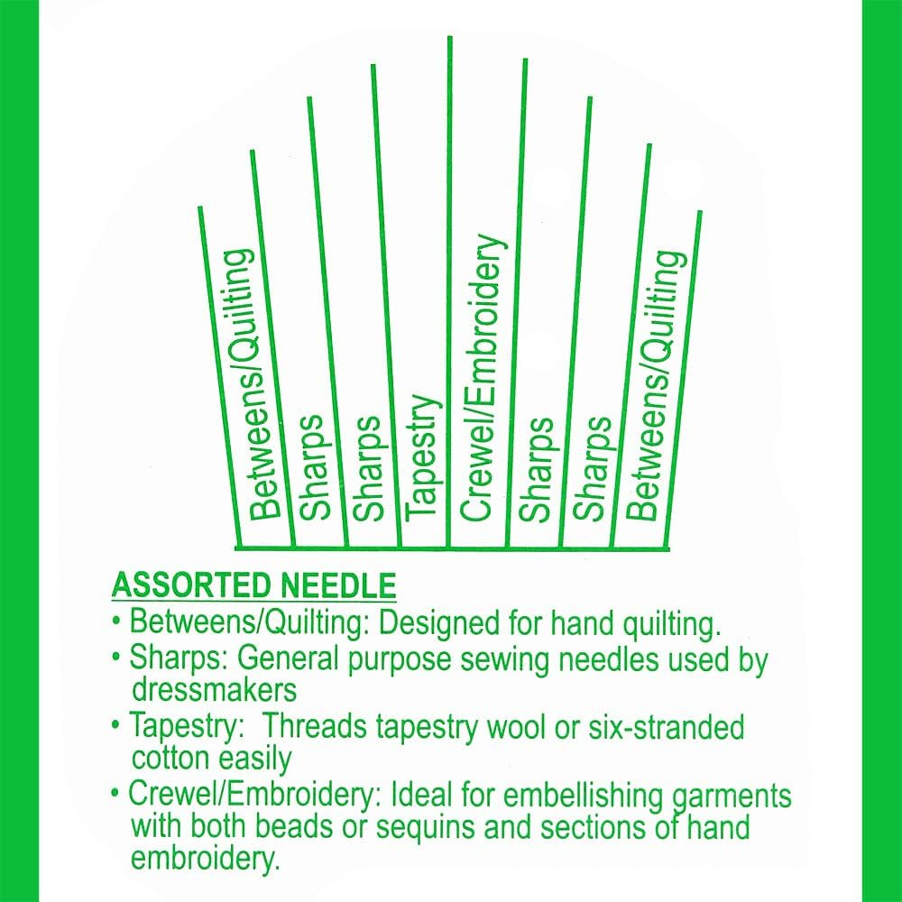 Sullivans Hand Sewing Needles Assorted Compact 25 Pieces Kit image number 3