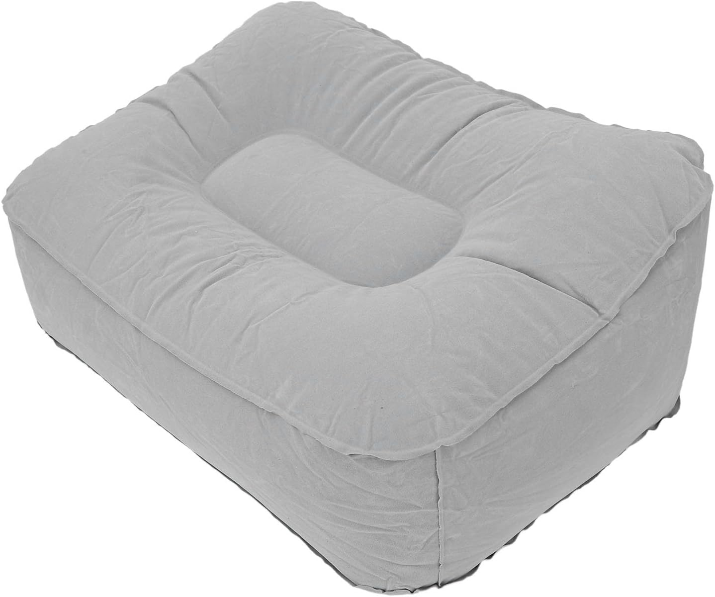 Inflatable Foot Rest, Inflatable Foot Pillow for Air Travel Multifunctional PVC Flocking Portable Leg Rest Pillow for Cars Travel Office Living Room Airplane image number 3