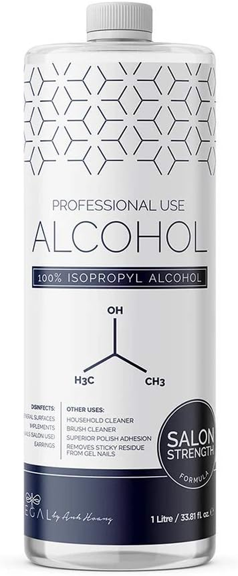 Isopropyl Alcohol 1L Pure 100% - Isopropanol IPA Cleaner/Rubbing Alcohol 1 Litre