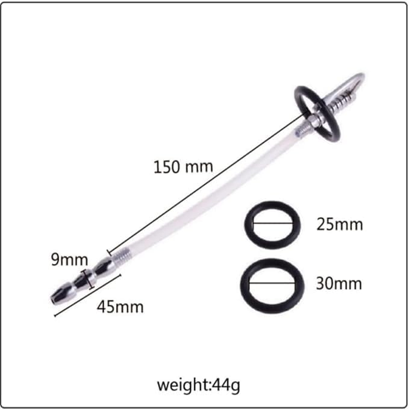 Urethral Plug Exercise Expanding Stainless Steel Urethral Sounds Metal Hollow Penis Plug Dilator Masturbation Rod Stim-Ulation for Adult Men Sex Toys image number 5