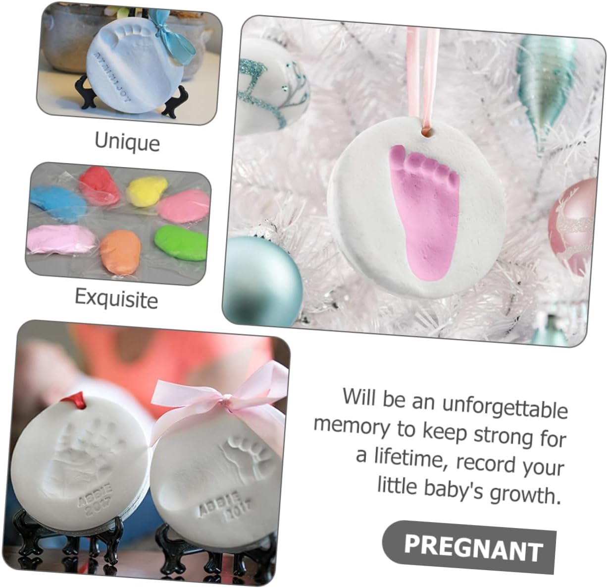 UPKOCH 4Pcs Dymadon Handprint Footprint Kit Newborn Handprint Holder Boy Girl Footprint Keepsake Birthday Shower Sturdy Safe Material