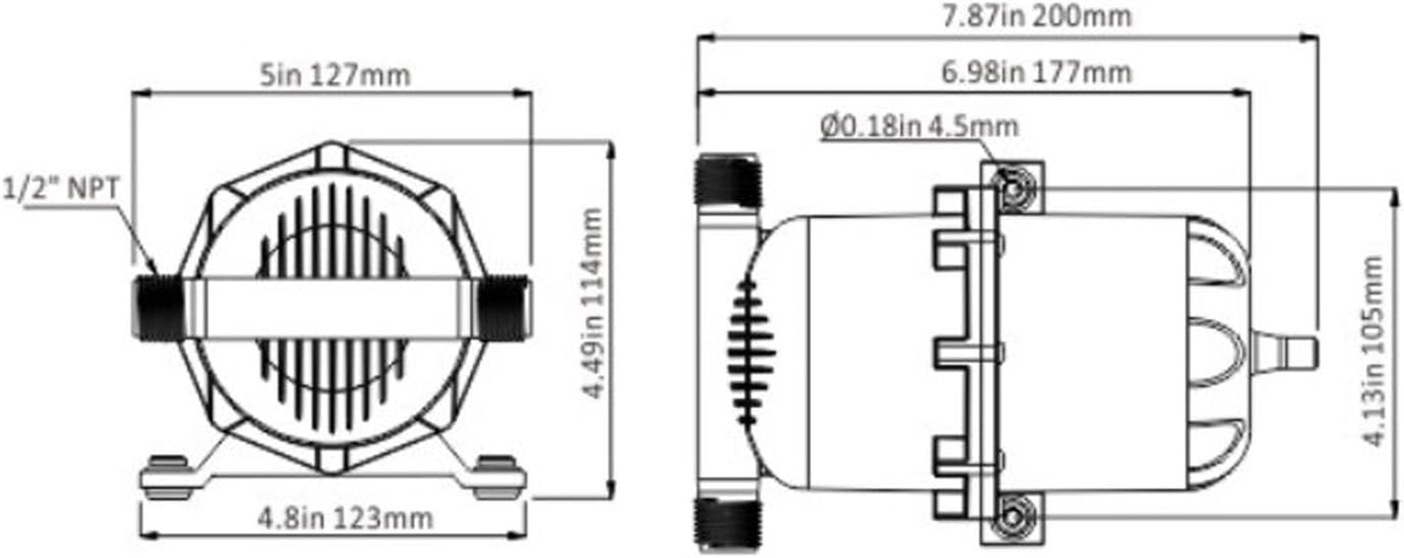 Wisoqu RV Accumulator Tank 0.75L Max 125PSI, Universal, Metal, 1/2 MNPT Port Fitting, Pre Pressurized for RV, Boat, Travel Trailer, Caravan, Yacht