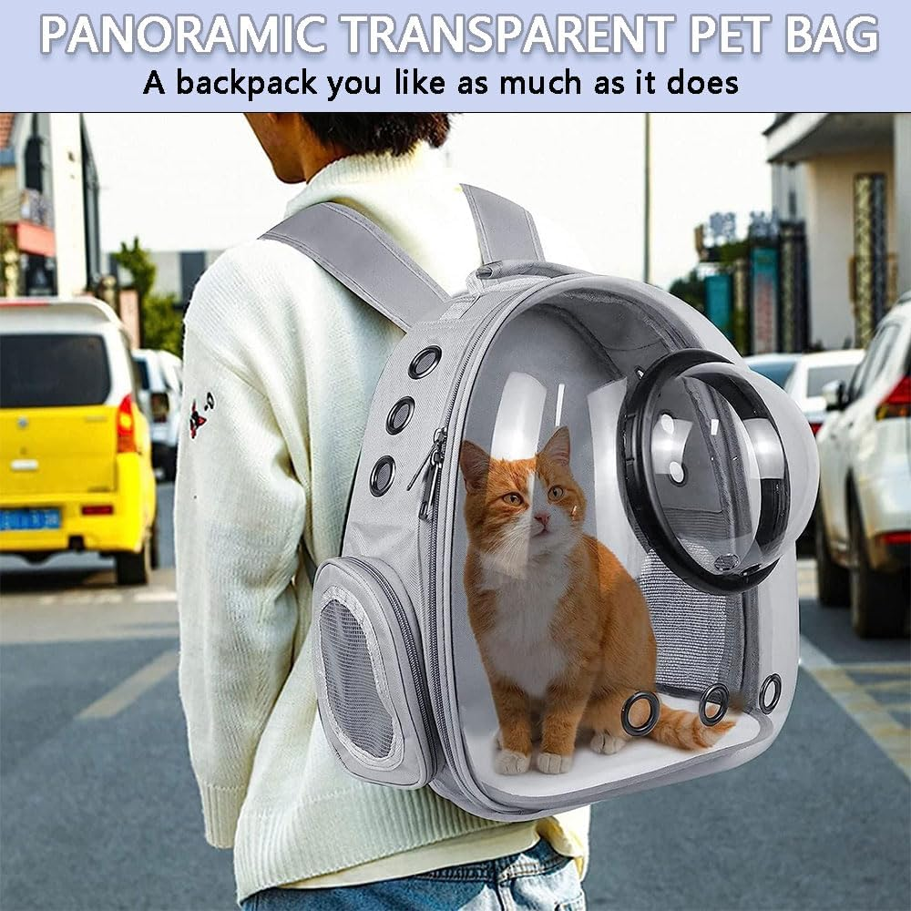 Cat Backpack Carrier, Cat Bubble Backpack with Two Covers,Pet Space Capsule Backpack Pet Carrier for Travel Hiking Walking Camping image number 4