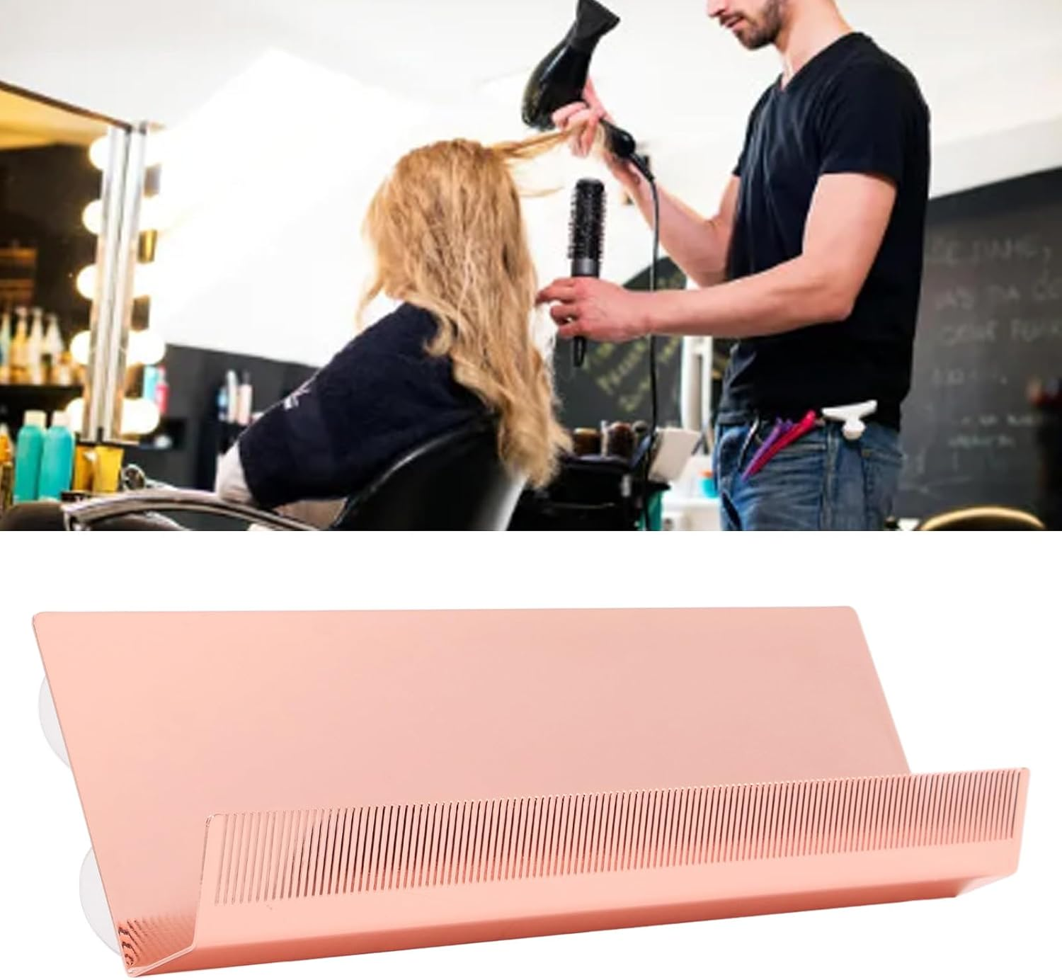 Hair Extension Holder, Hair Extension Holder Display Stand, Hair Coloring Styling Display Bracket, Stainless Steel, for Washing, Coloring and Blow-Drying of Weft image number 6