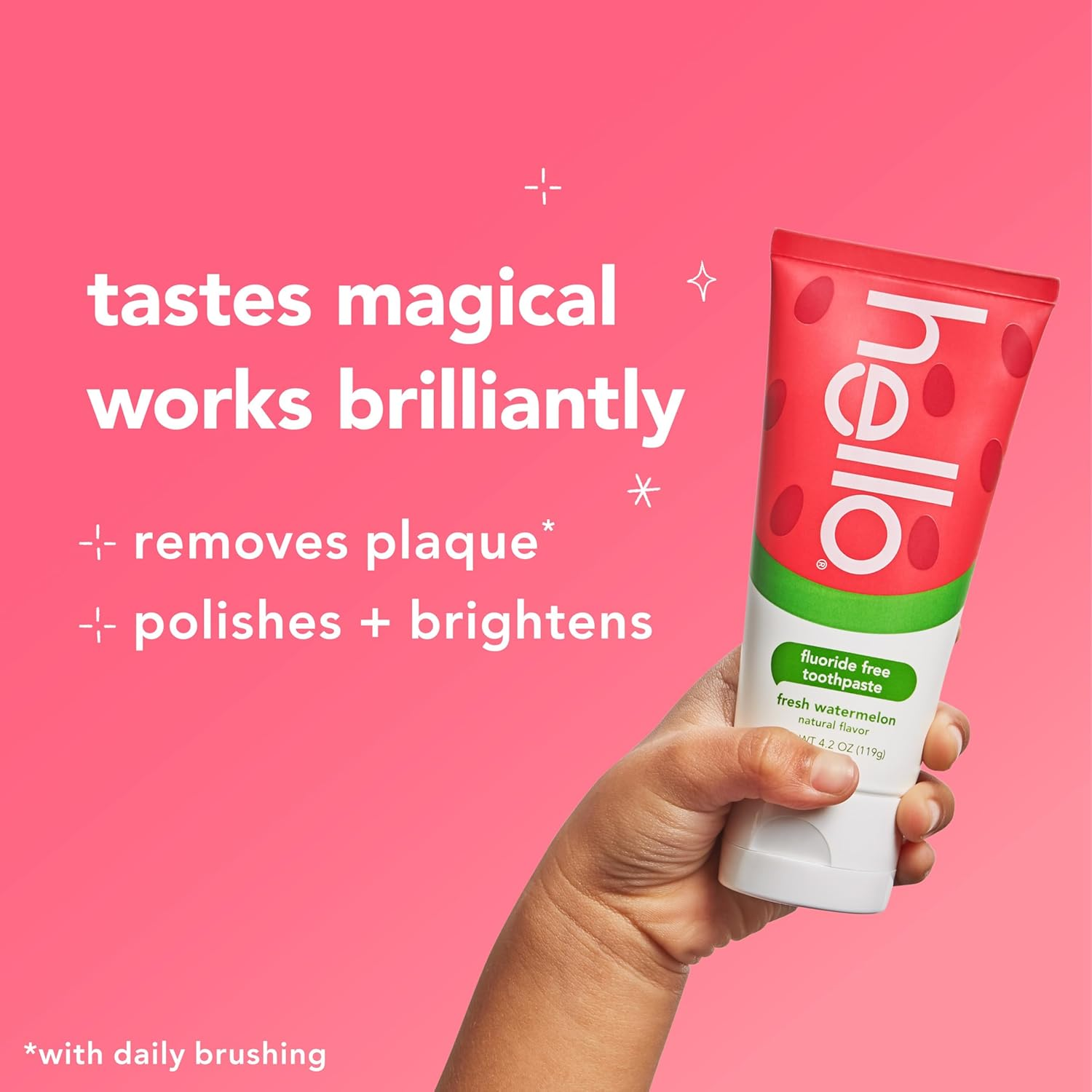 Hello Products - Kids Fluoride Free Toothpaste Natural Watermelon - 4.2 Oz. image number 4