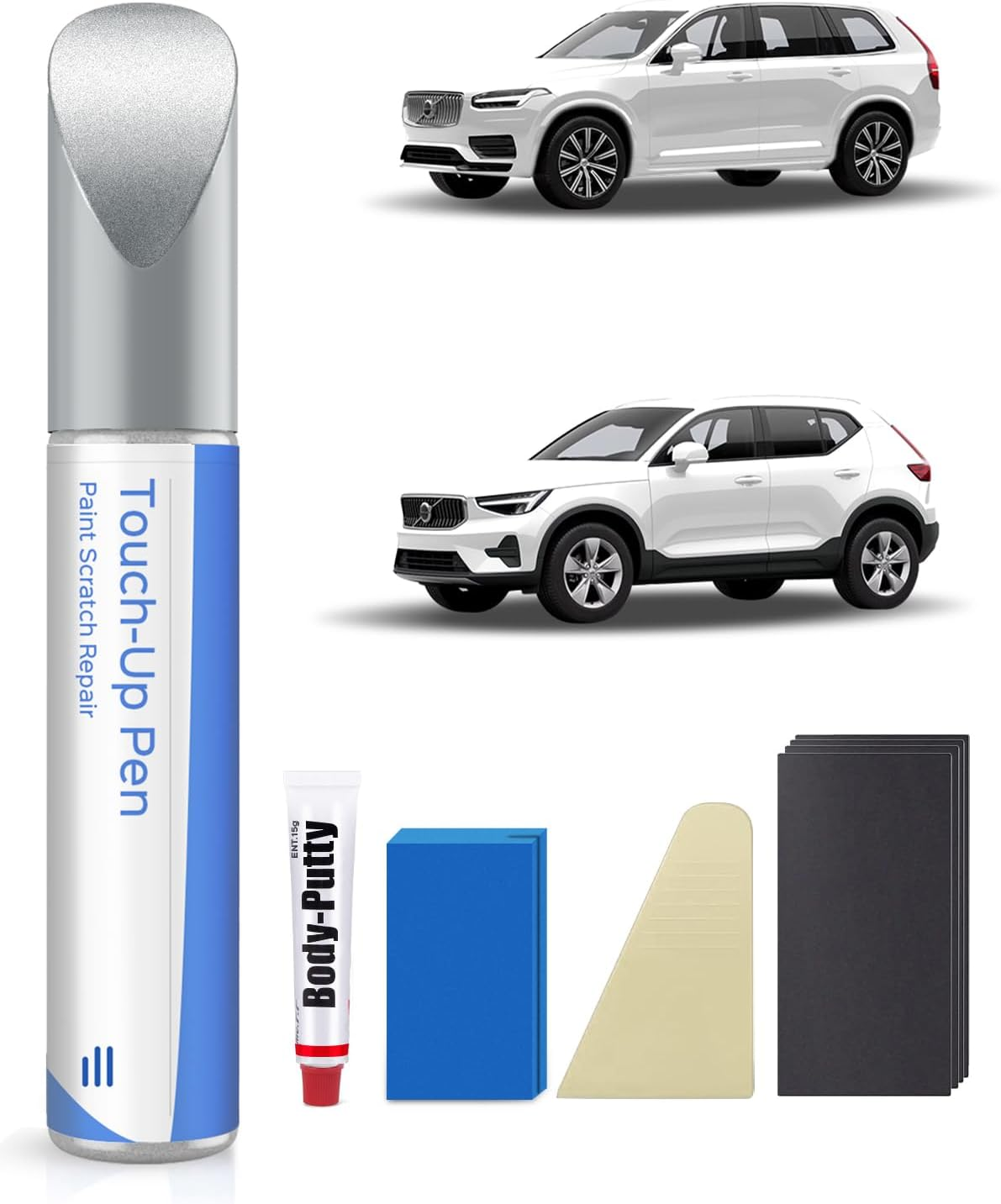 Crystal White Pearl Tricoat(707) Touch up Paint Repair Kit Compatible with Volvo - DIY Kit Exactly Matches Chips and Nicks