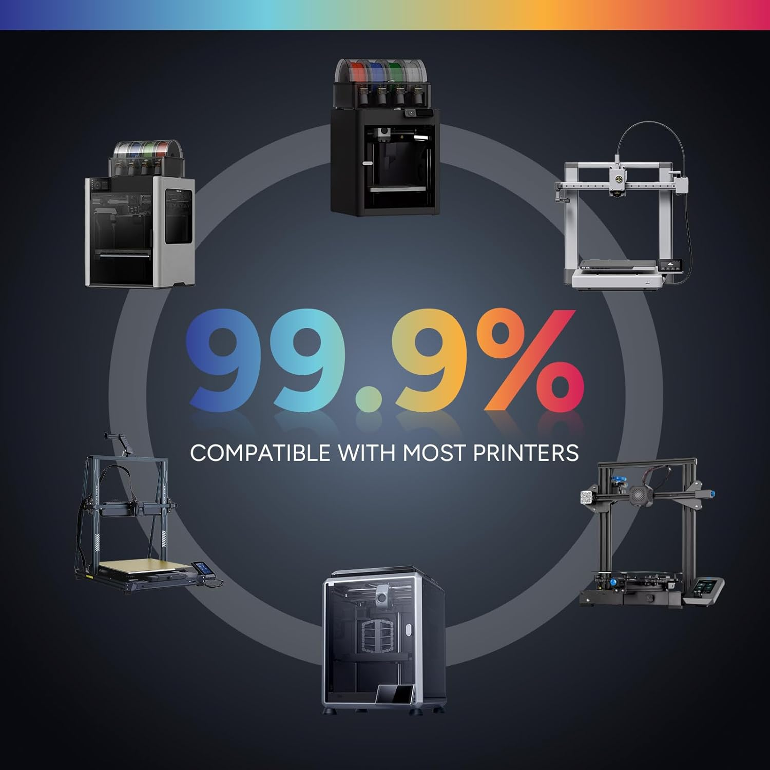 OVERTURE PETG Filament 1.75Mm, Strong & Durable PETG 3D Printer Filament, High Impact Resistance, Low Shrinkage, 1Kg Spool (2.2Lbs), Cardboard Spool, Dimensional Accuracy &plusmn;0.02Mm (Starry Blue) image number 3