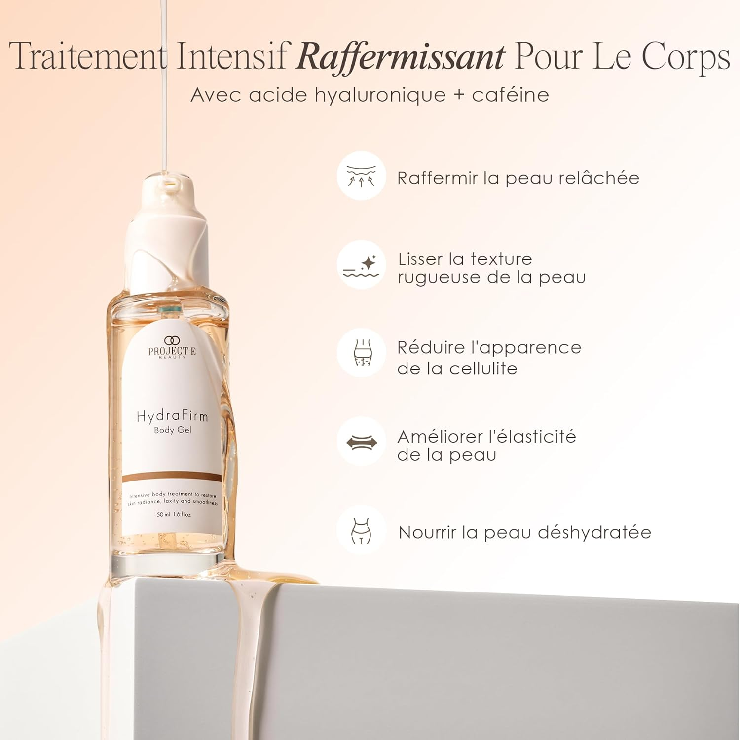 Hydrafirm Body Gel by Project E Beauty | Firming and Sculpting | Reduce Cellulite | Body Shaping & Contouring | Tightens & Firms | Body Serum | Loose and Sagging Skin | 50Ml image number 5