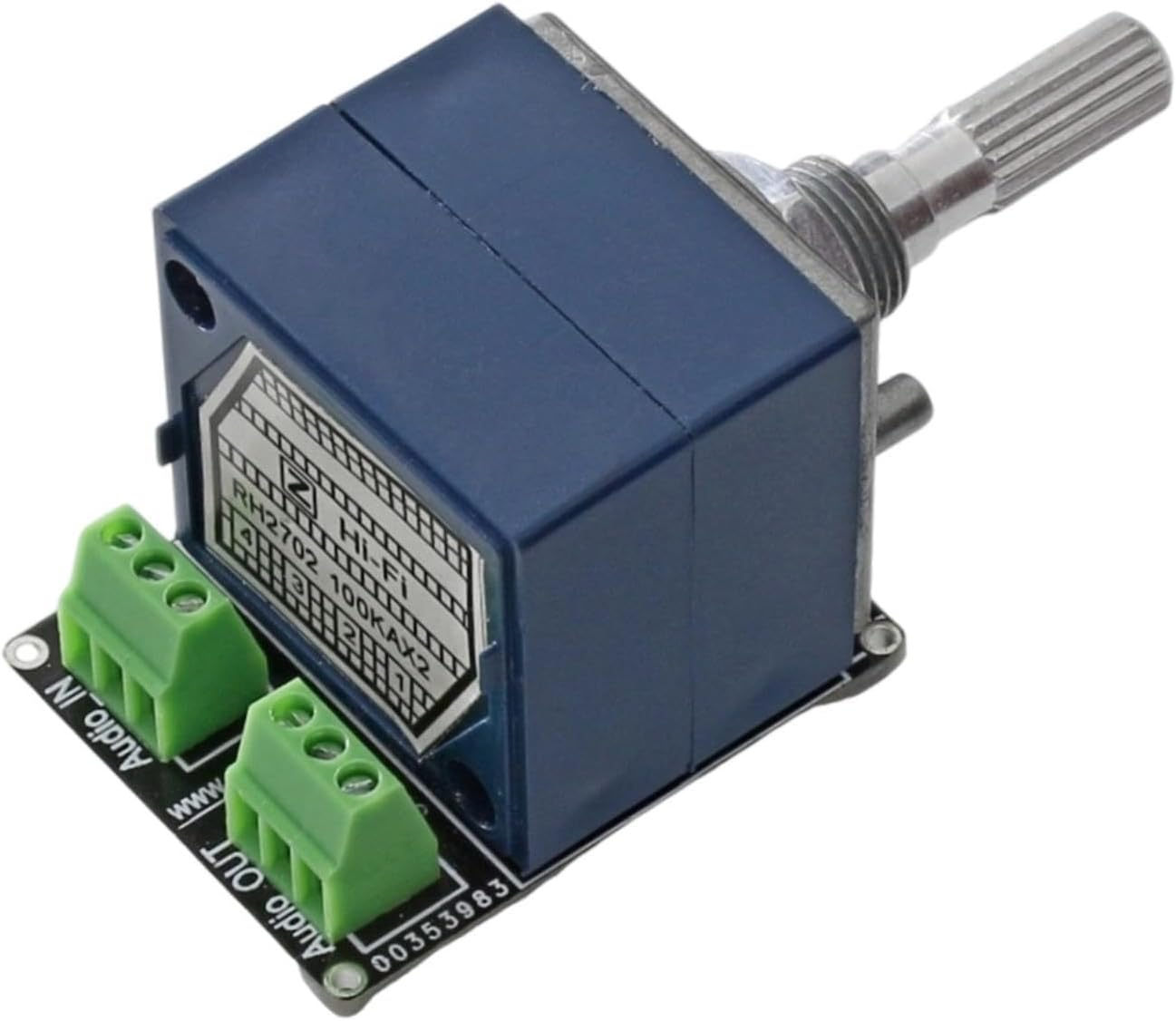 Oshhni PH2702 Volume Potentiometer Attenuator 2 Channel Simple Installation Plug-And-Pull Type for Turntable DIY Amplifiers Speaker, 50K image number 3