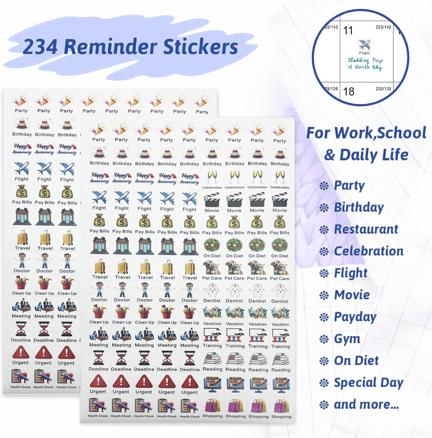 2025-2026 Wall Calendar (March 2025-Dec 2026) | 22-Month Planner with Julian Dates & Bonus Stickers | 28X22Cm Large Grid Design for Home School, or Office Planning image number 2