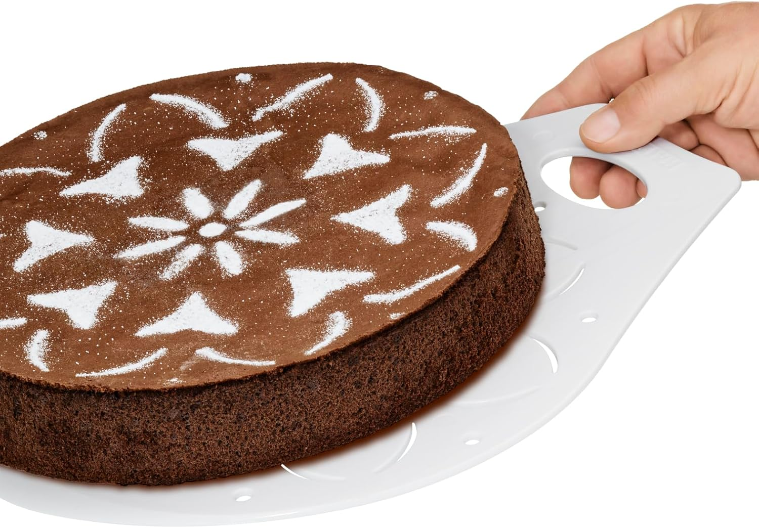 Original Kaiser Classic Cake Server Plastic 37 Cm, Decorative Stencil with Hanging Eyelet, Cake Saver, Cake Server with Flattened Edge, Attractive Cake Decoration, White image number 3