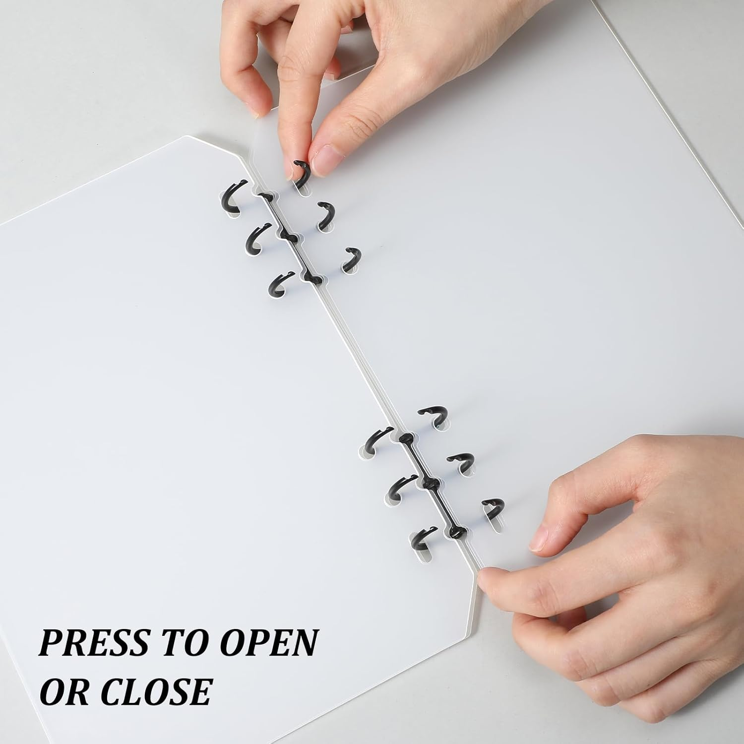 8PCS Nail Swatch Book Insert Pages Press on Nail Color Display Book Organizer Insert Page, Plastic Fingernail Polish Swatch Packaging Inserting Pages for Fake Manicures Storage Salon Supplies(A5) image number 2